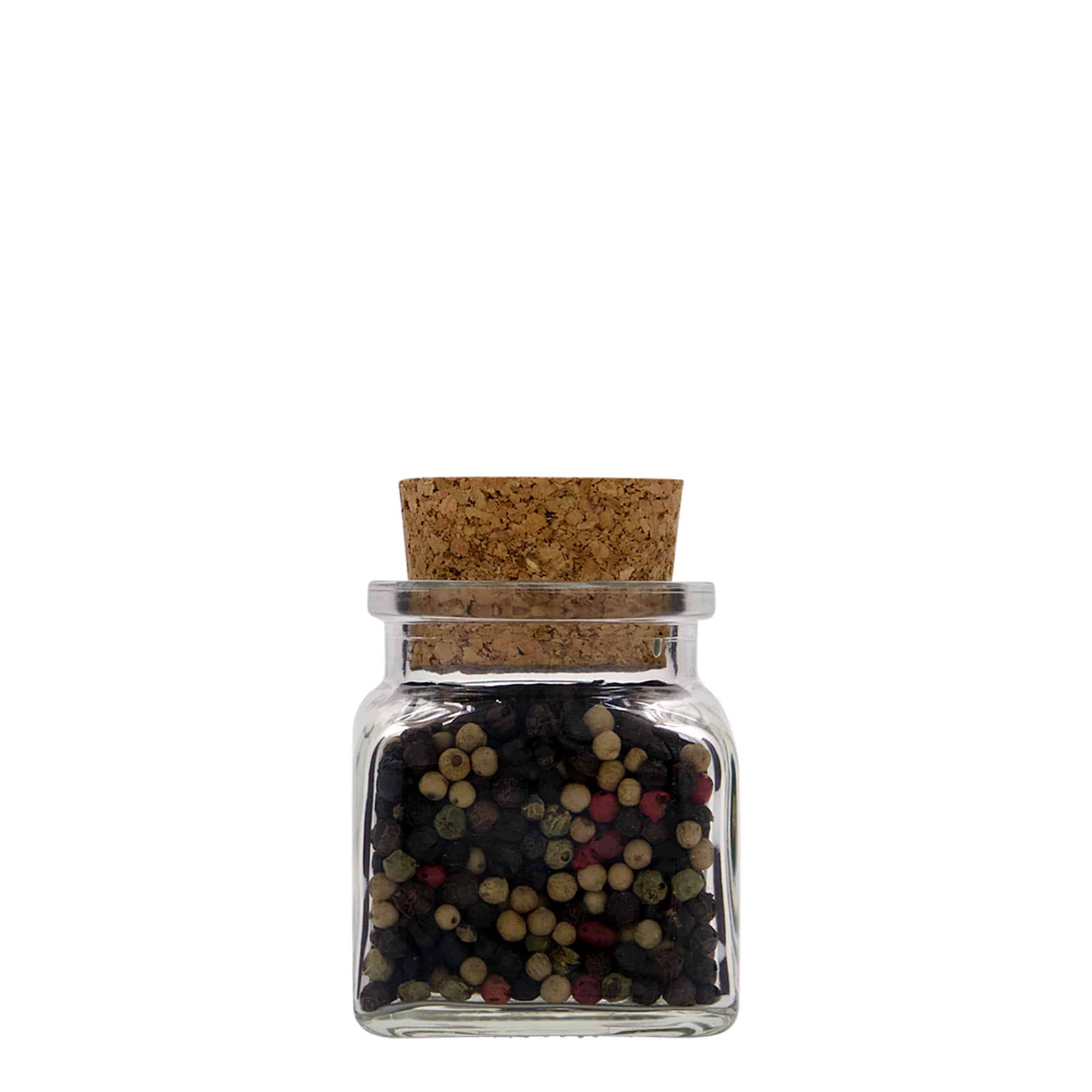 120 ml kurkglas, vierkant, opening: kurk