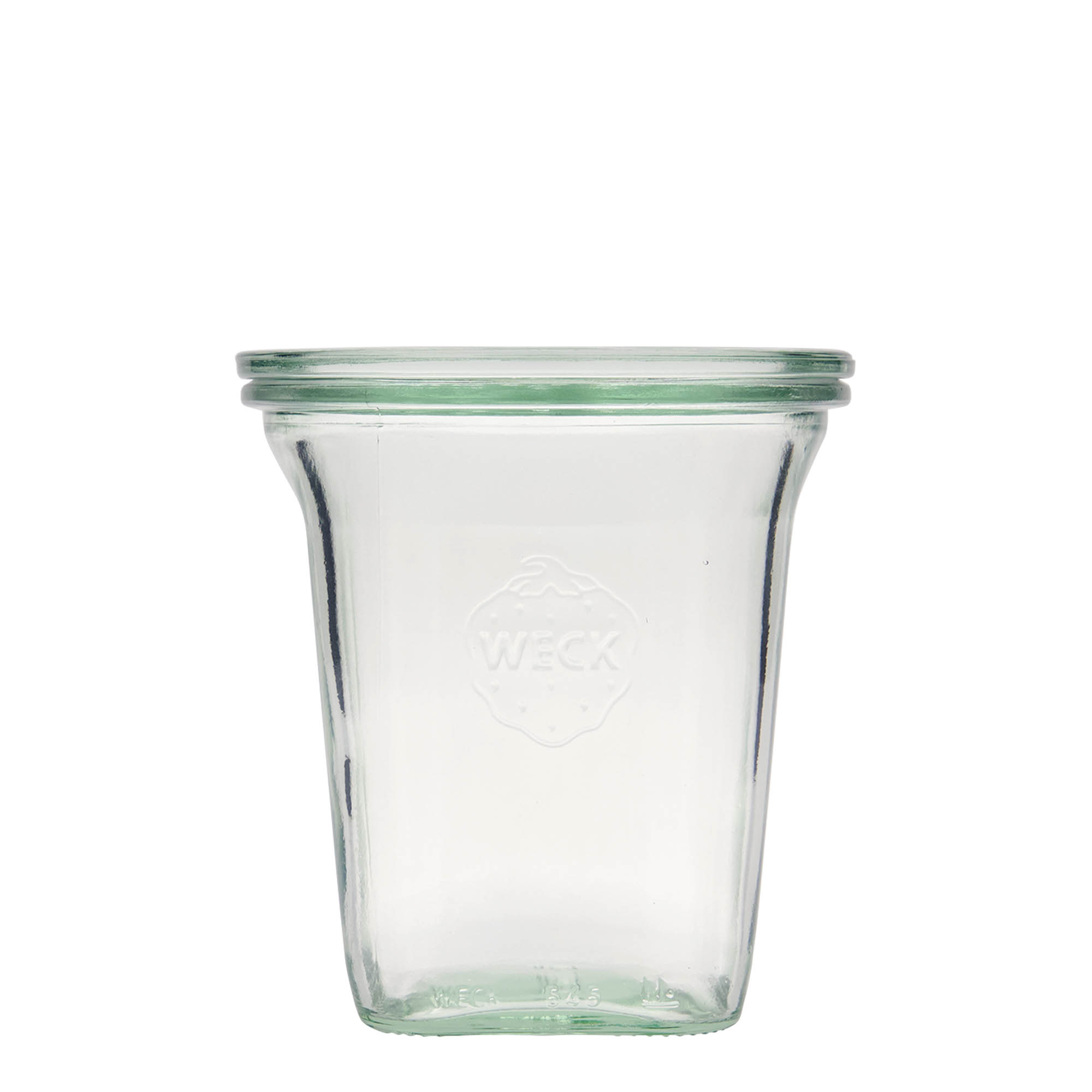 545 ml WECK-Quadroglas, vierkant, opening: ronde rand 545 ml WECK-Quadroglas, vierkant, opening: ronde rand