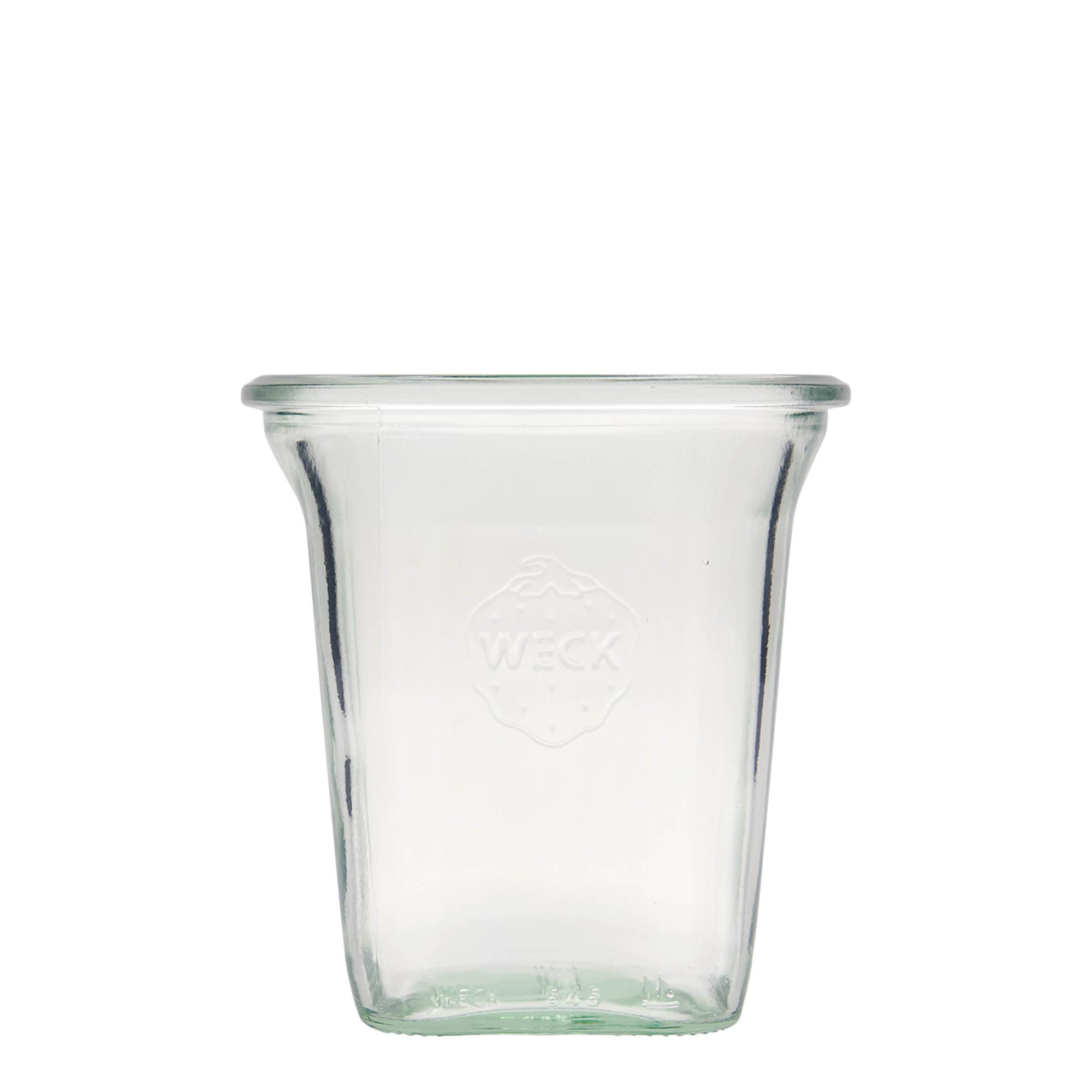 545 ml WECK-Quadroglas, vierkant, opening: ronde rand