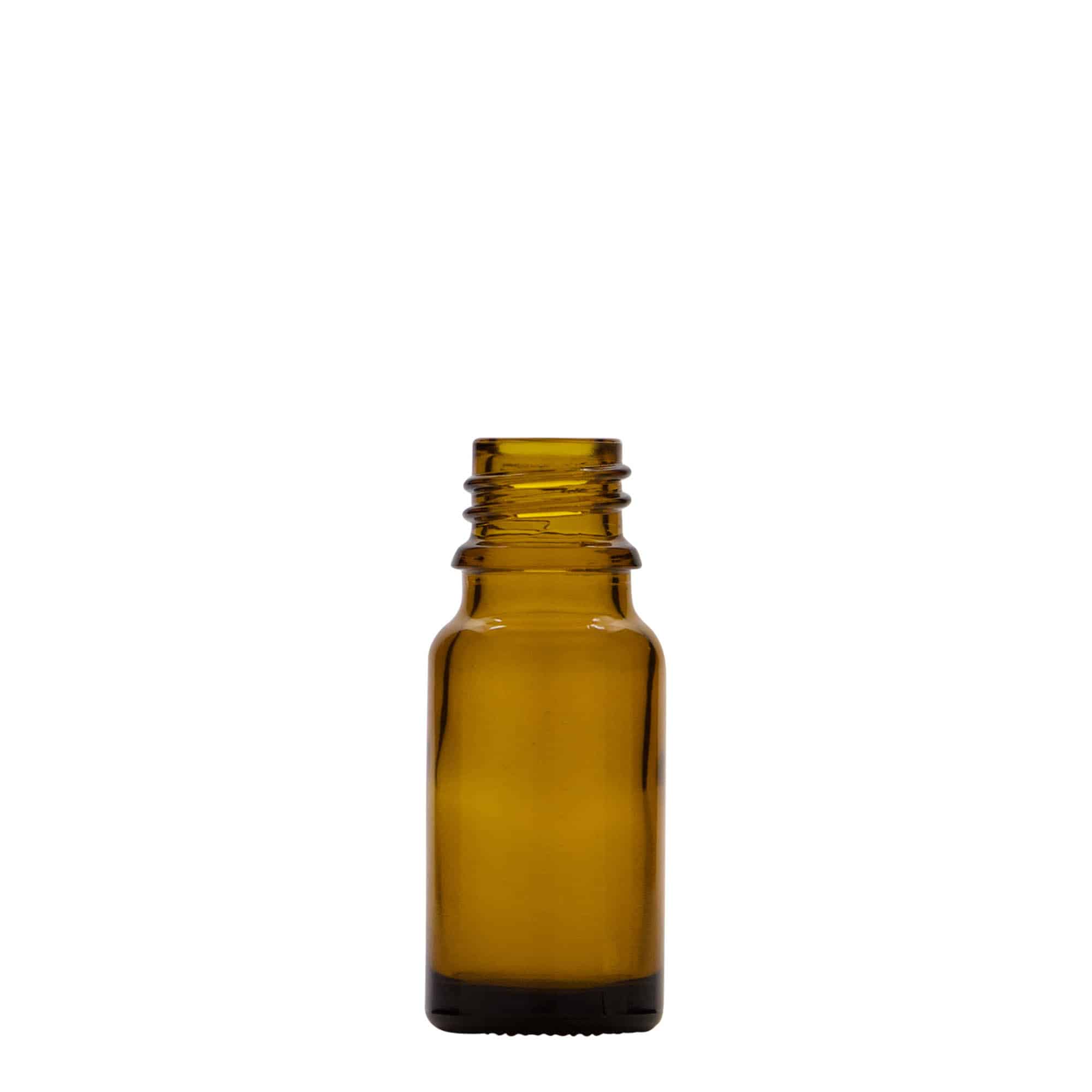 10 ml medicijnflesje met lotionpomp, glas, bruin, tuit: DIN 18