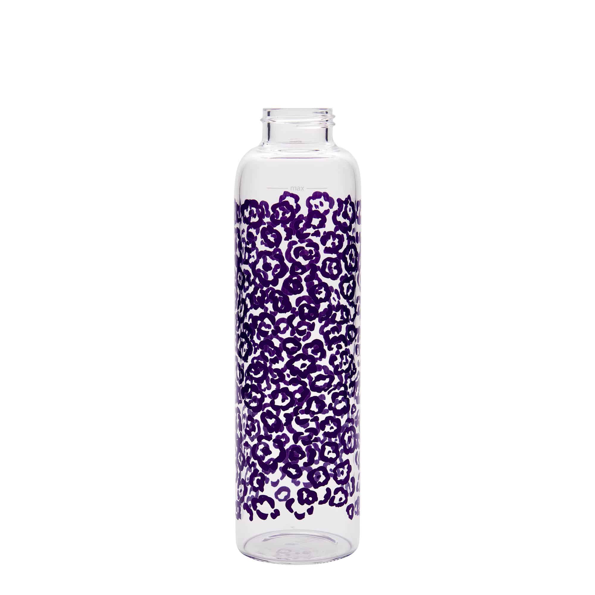 500 ml drinkfles 'Perseus - Paarse bloemen', opening: schroefdop