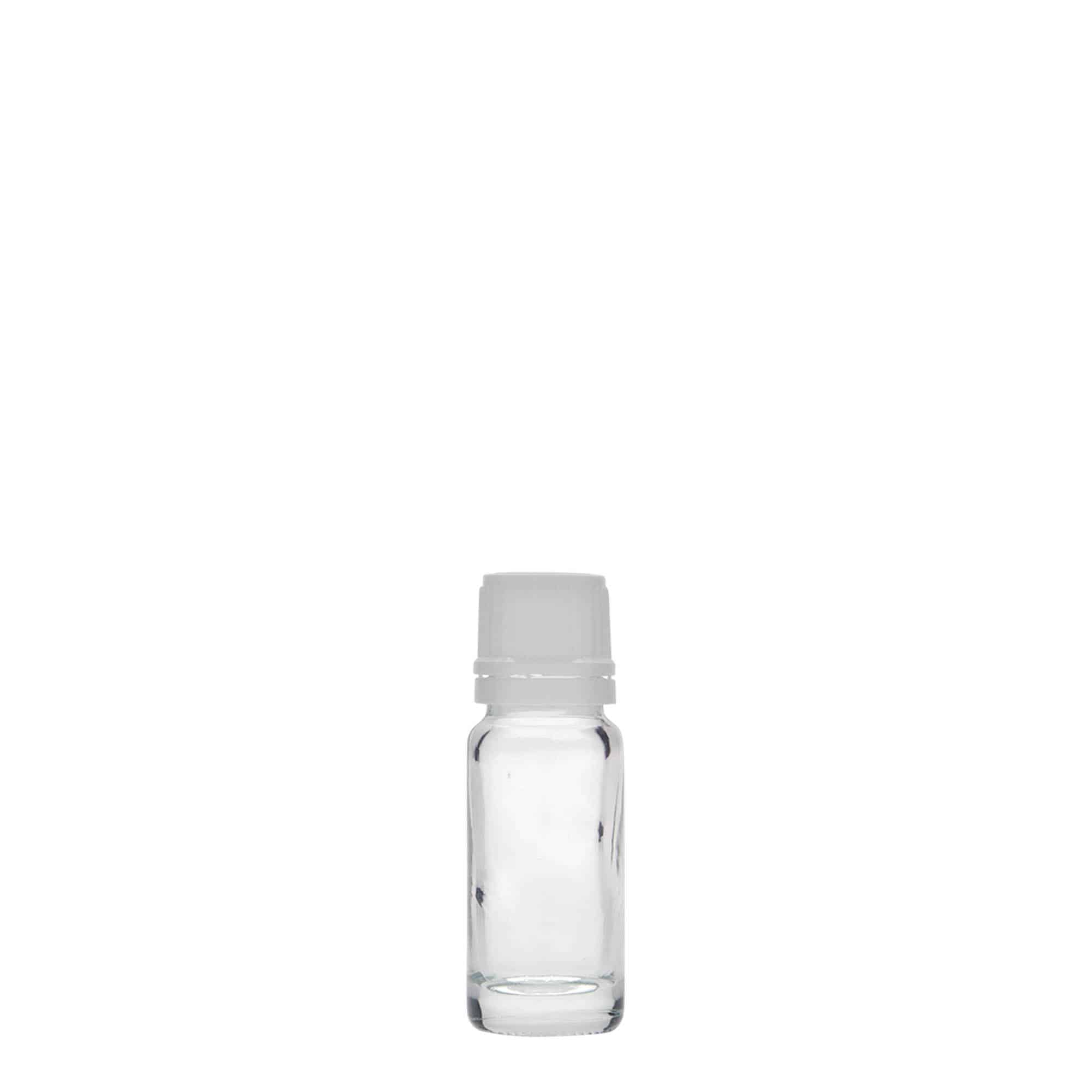 10 ml medicijnflesje, glas, opening: DIN 18