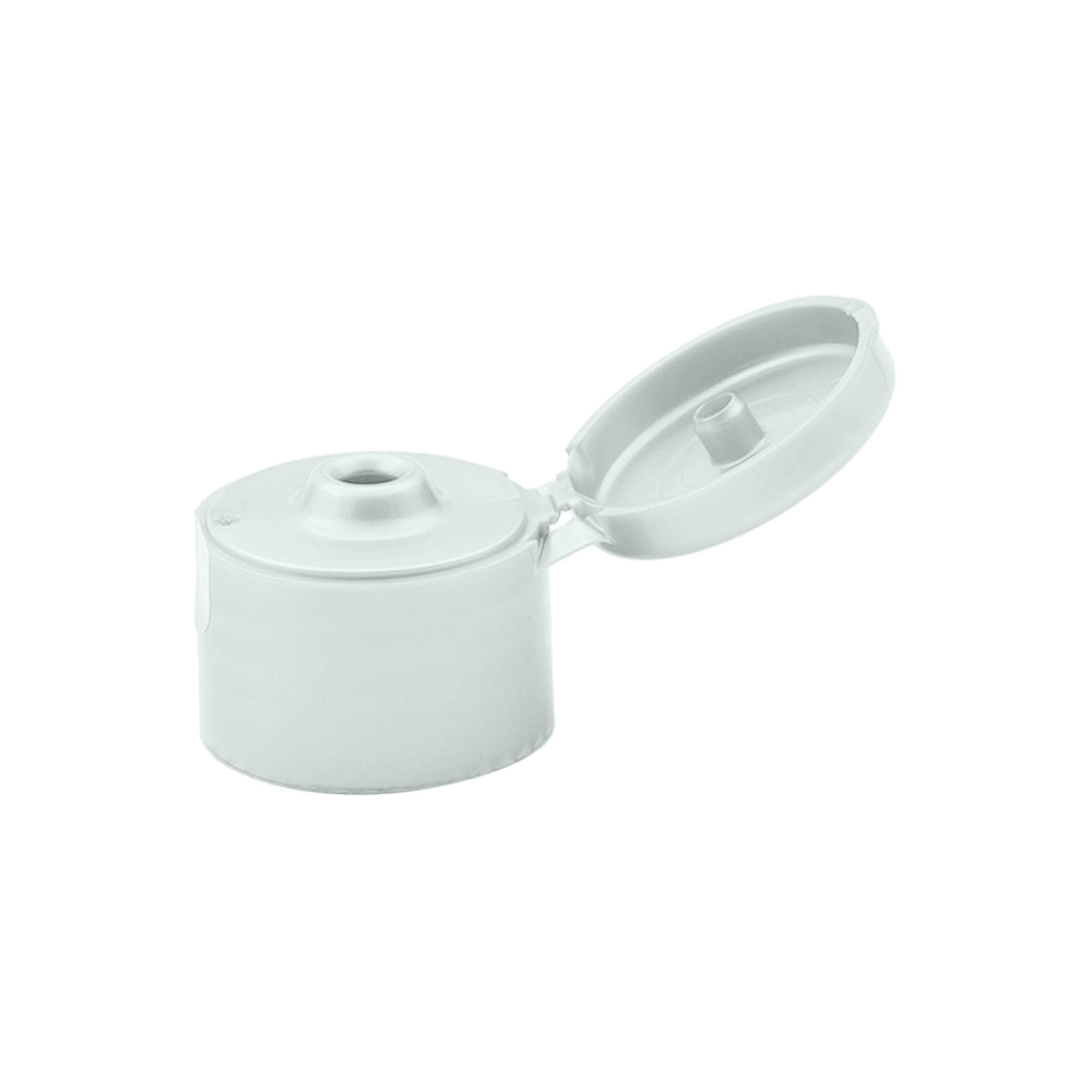 Schroefdop met klapscharnier, PP-kunststof, zilver, voor opening: 24/410 Schroefdop met klapscharnier, PP-kunststof, zilver, voor opening: 24/410