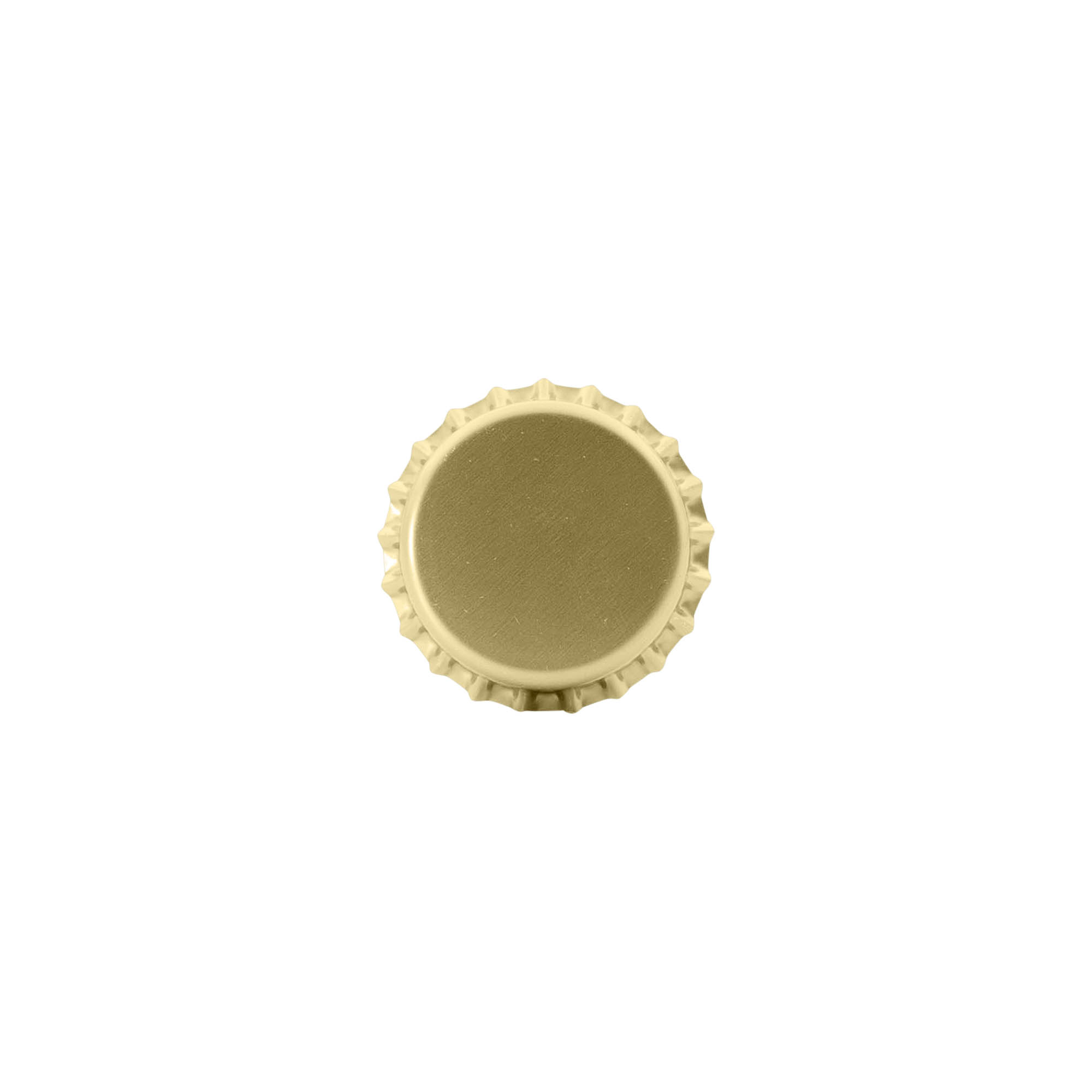 Kroonkurken 26 mm, metaal, goud Kroonkurken 26 mm, metaal, goud