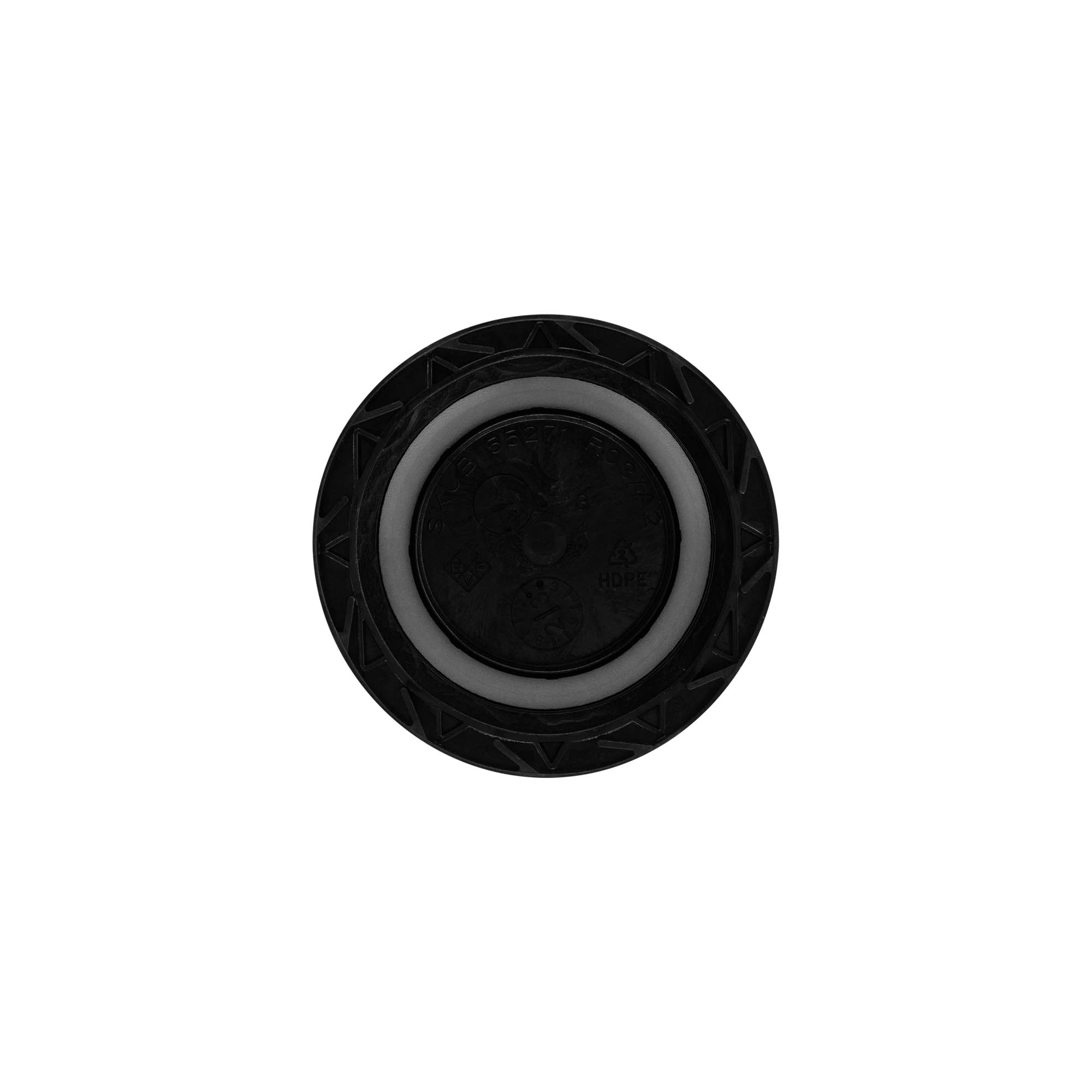 Schroefdop, PP-kunststof, zwart, voor opening: ND55 Schroefdop, PP-kunststof, zwart, voor opening: ND55