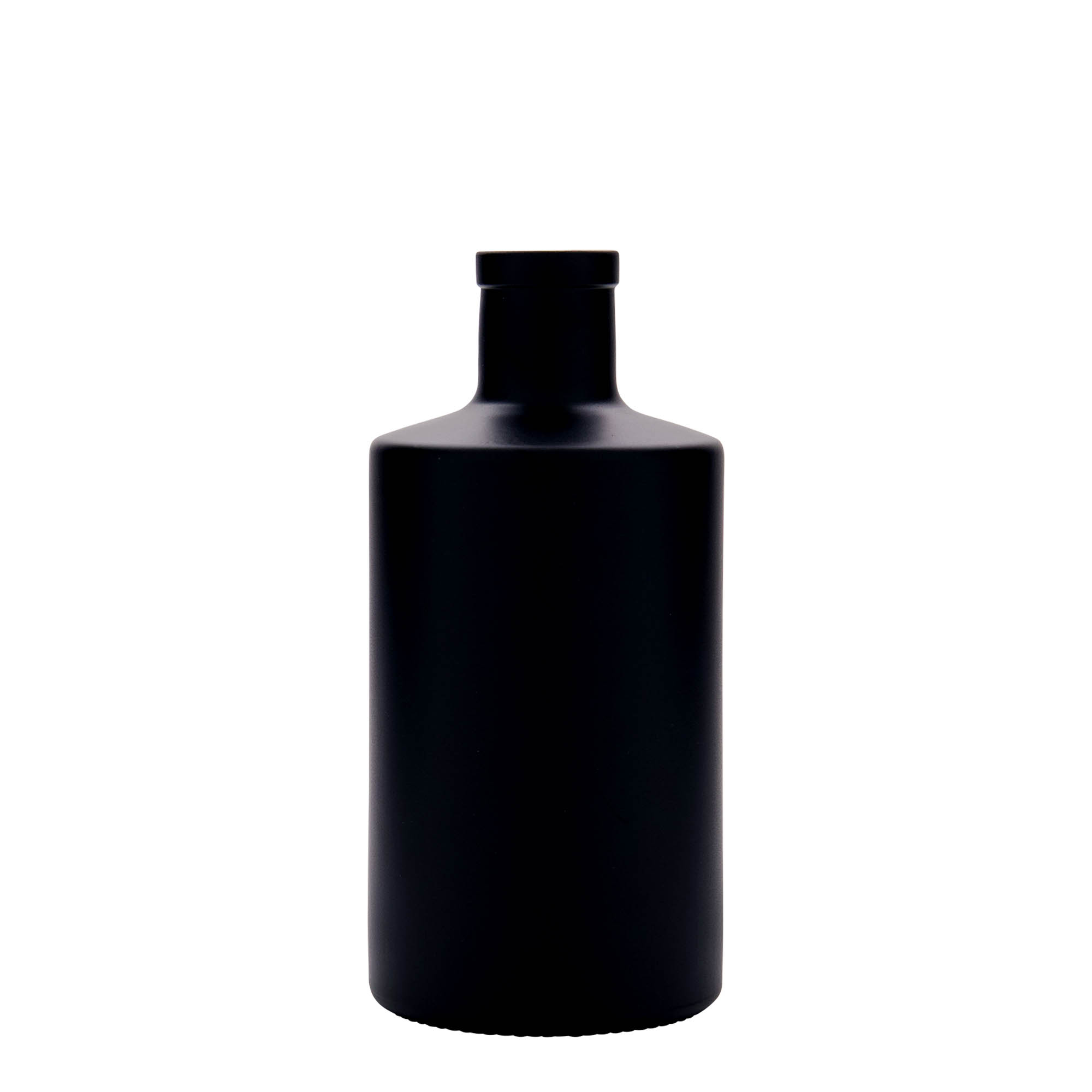 500 ml glazen fles 'Caroline', zwart, opening: kurk 500 ml glazen fles 'Caroline', zwart, opening: kurk
