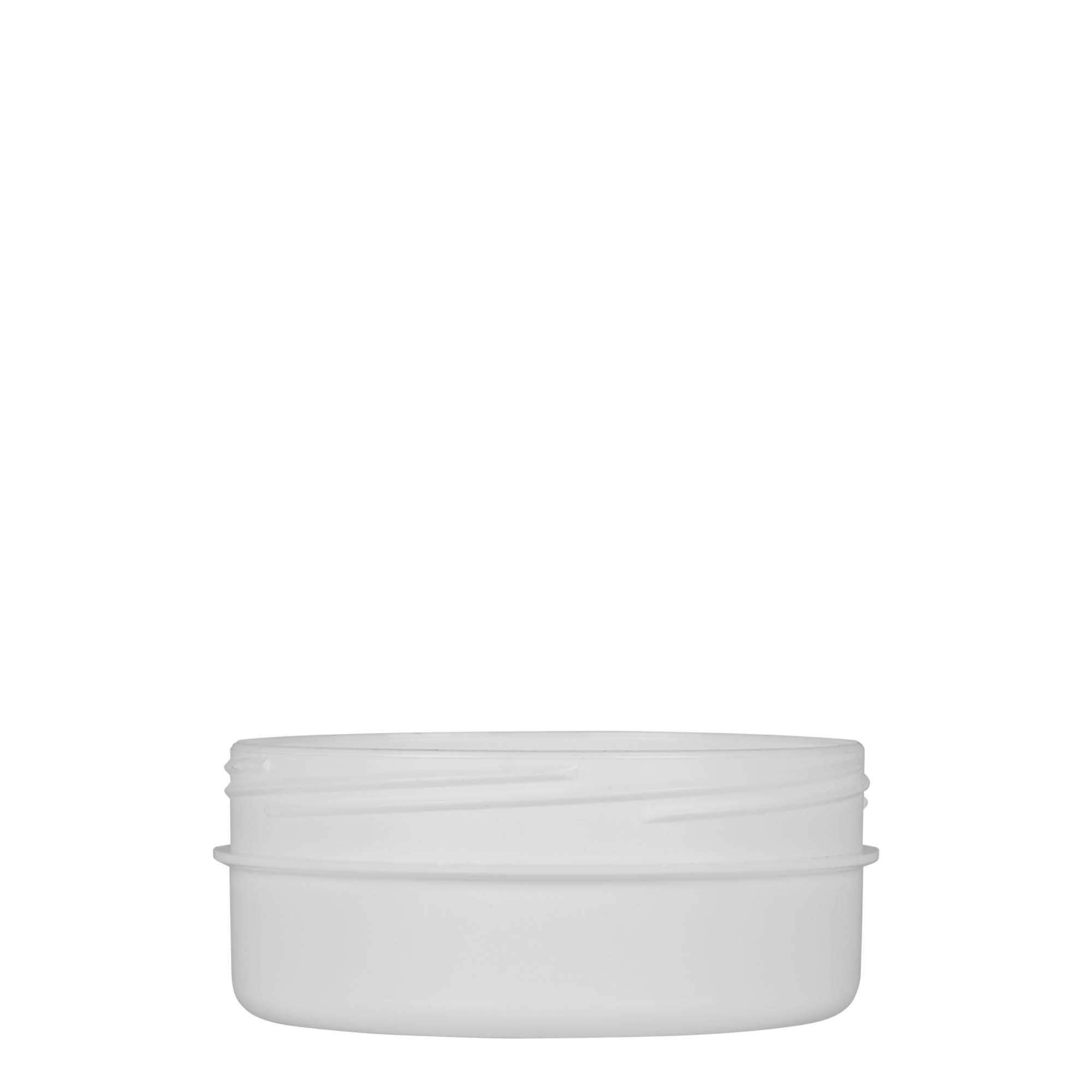 125 ml kunststofbus 'White Line', PP, wit, opening: schroefdop