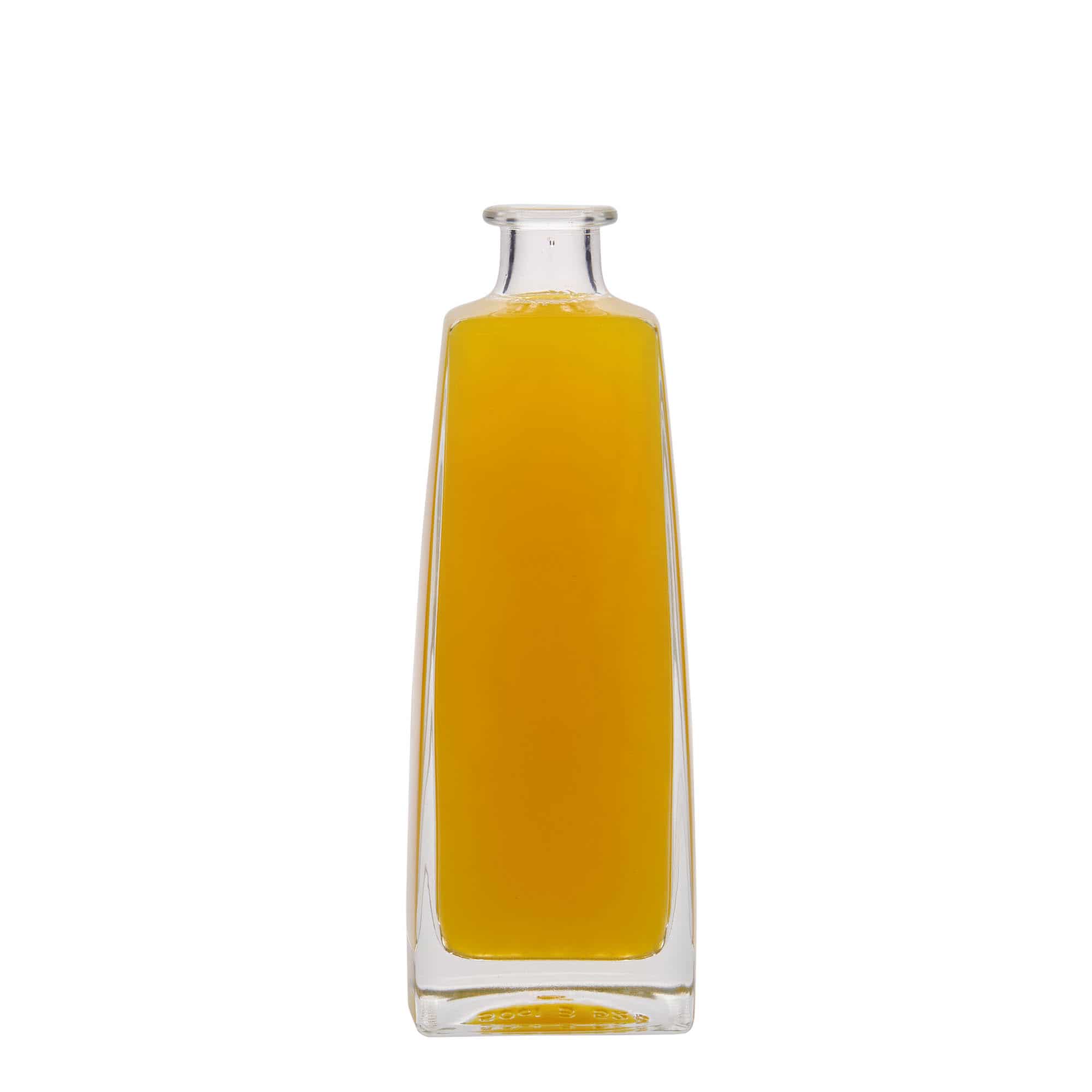 Glazen fles 'Timmy', 500 ml, rechthoekig, monding: kurk