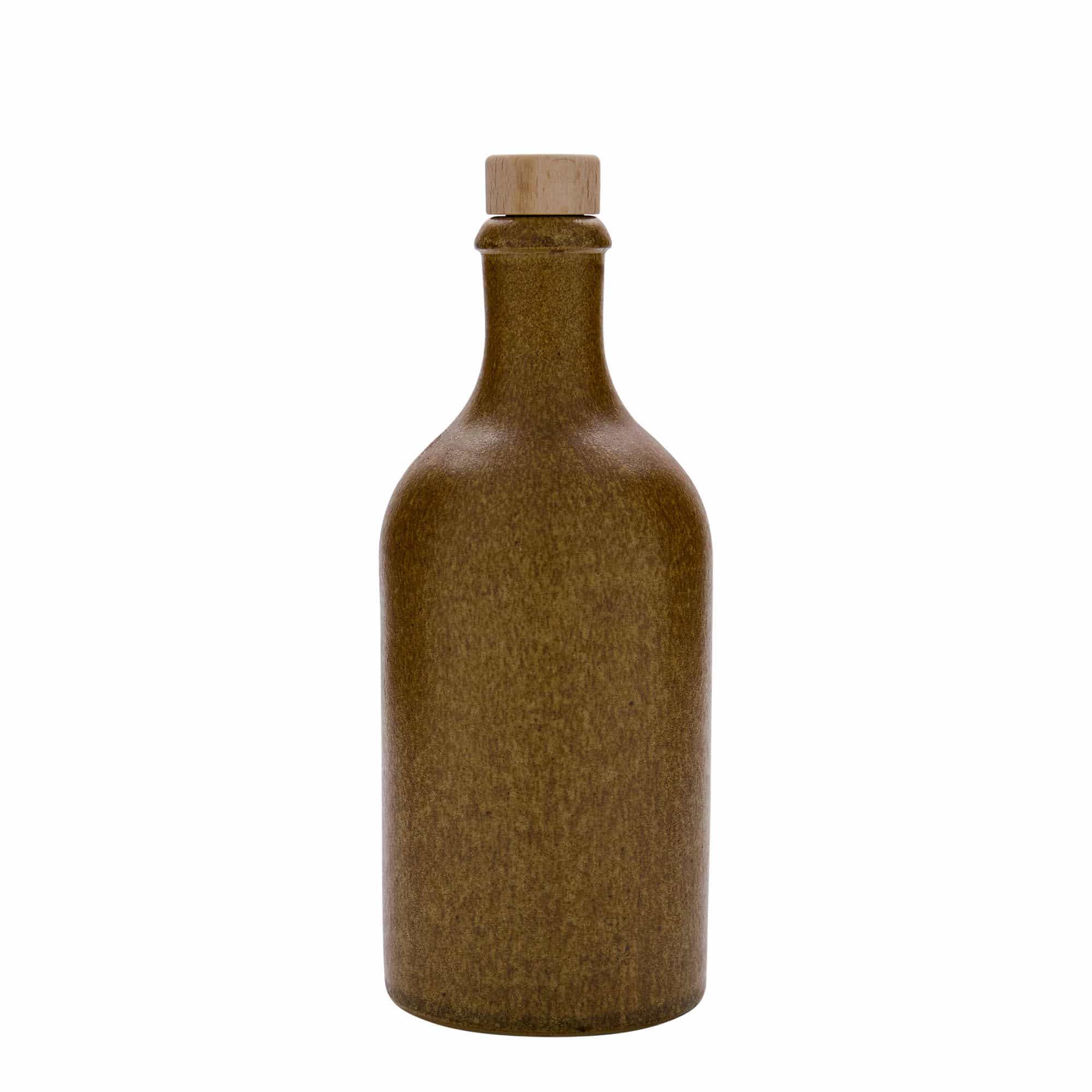 Keramische kruik, 500 ml, steengoed, bruin-kristal, monding: kurk