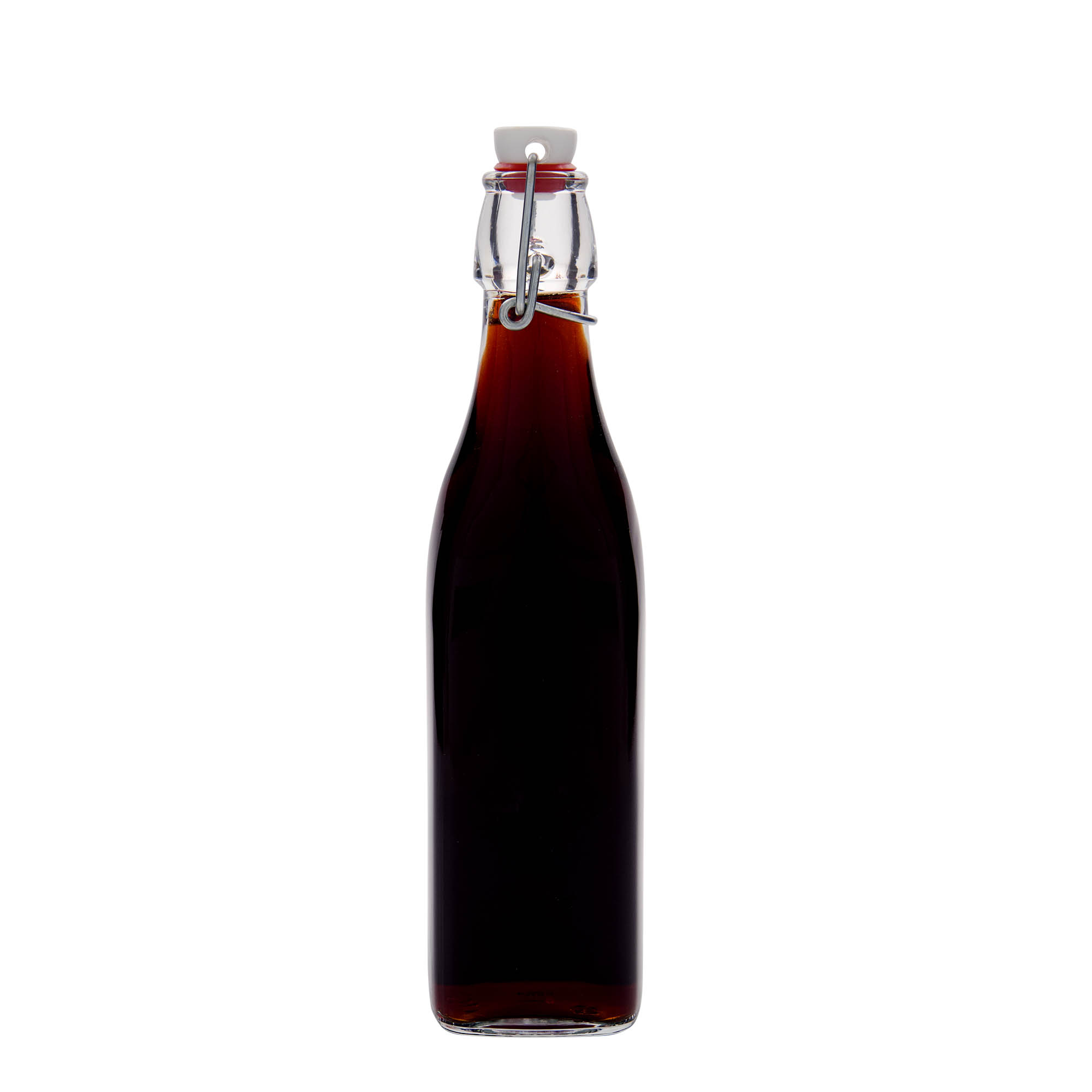 500 ml glazen fles 'Swing, vierkant, mondstuk: beugelsluiting' 500 ml glazen fles 'Swing, vierkant, mondstuk: beugelsluiting'