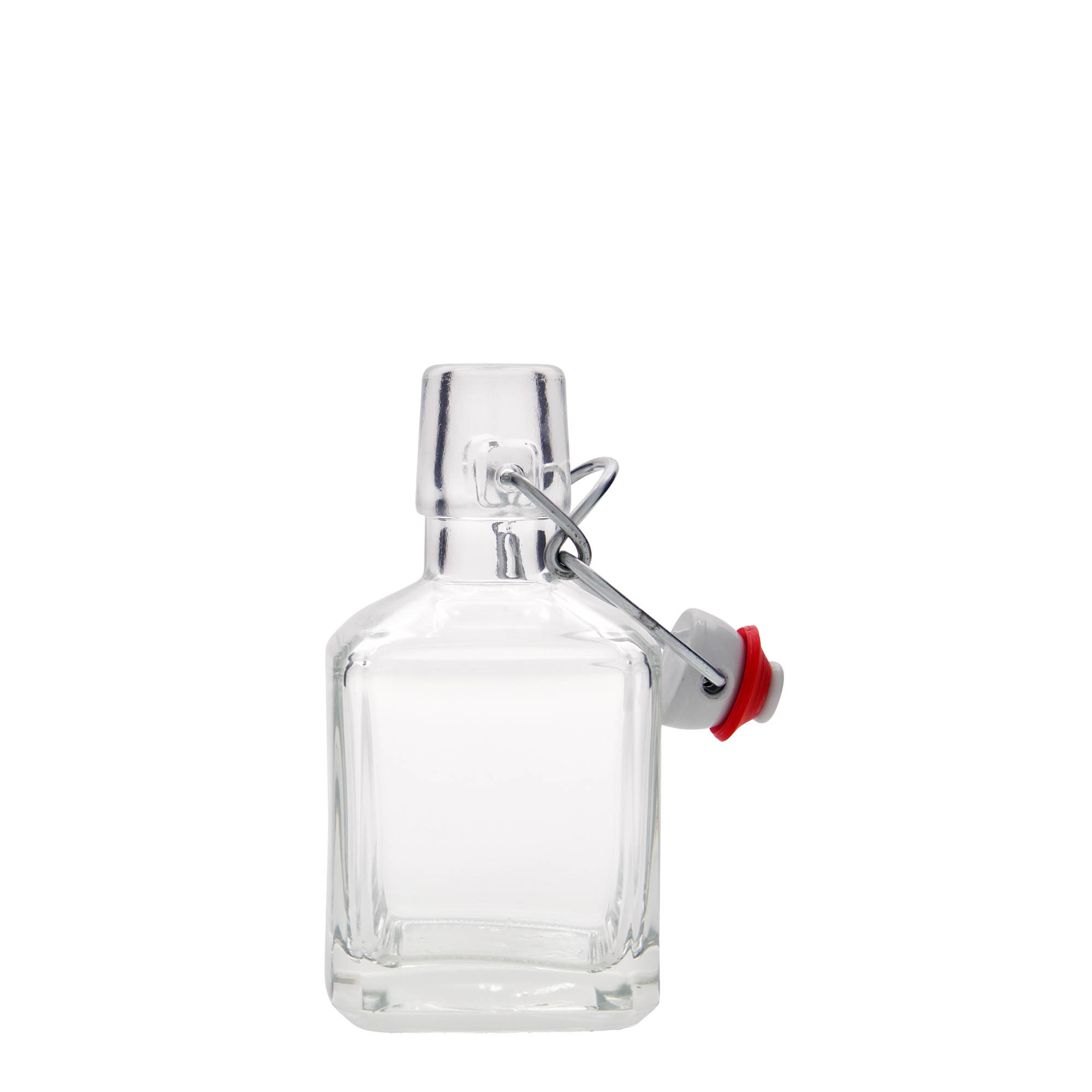 200 ml glazen fles 'Kubica', vierkant, opening: beugelverschluss 200 ml glazen fles 'Kubica', vierkant, opening: beugelverschluss