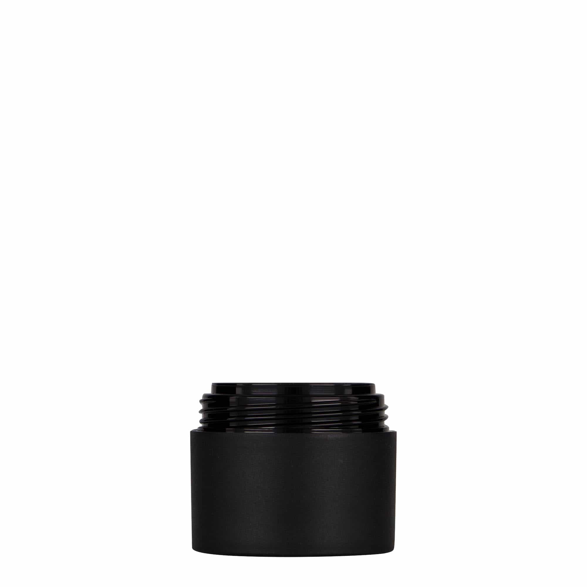 30 ml kunststofpot 'Antonella', PP, zwart, opening: schroefdop