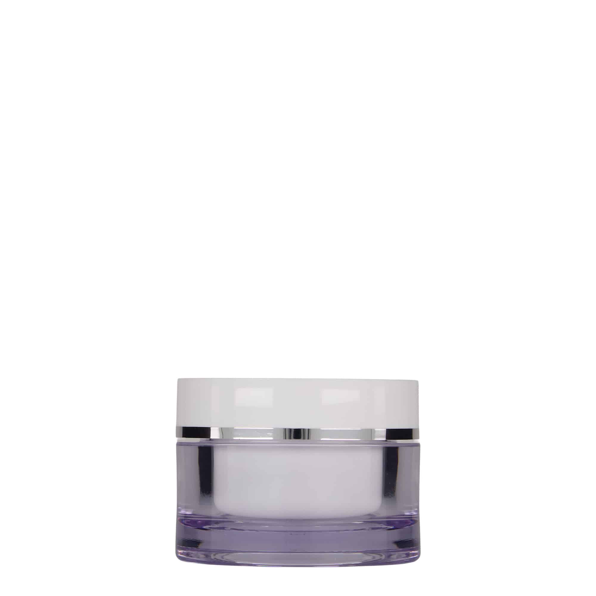 Potje, 50 ml, SAN-kunststof, wit, monding: schroefsluiting