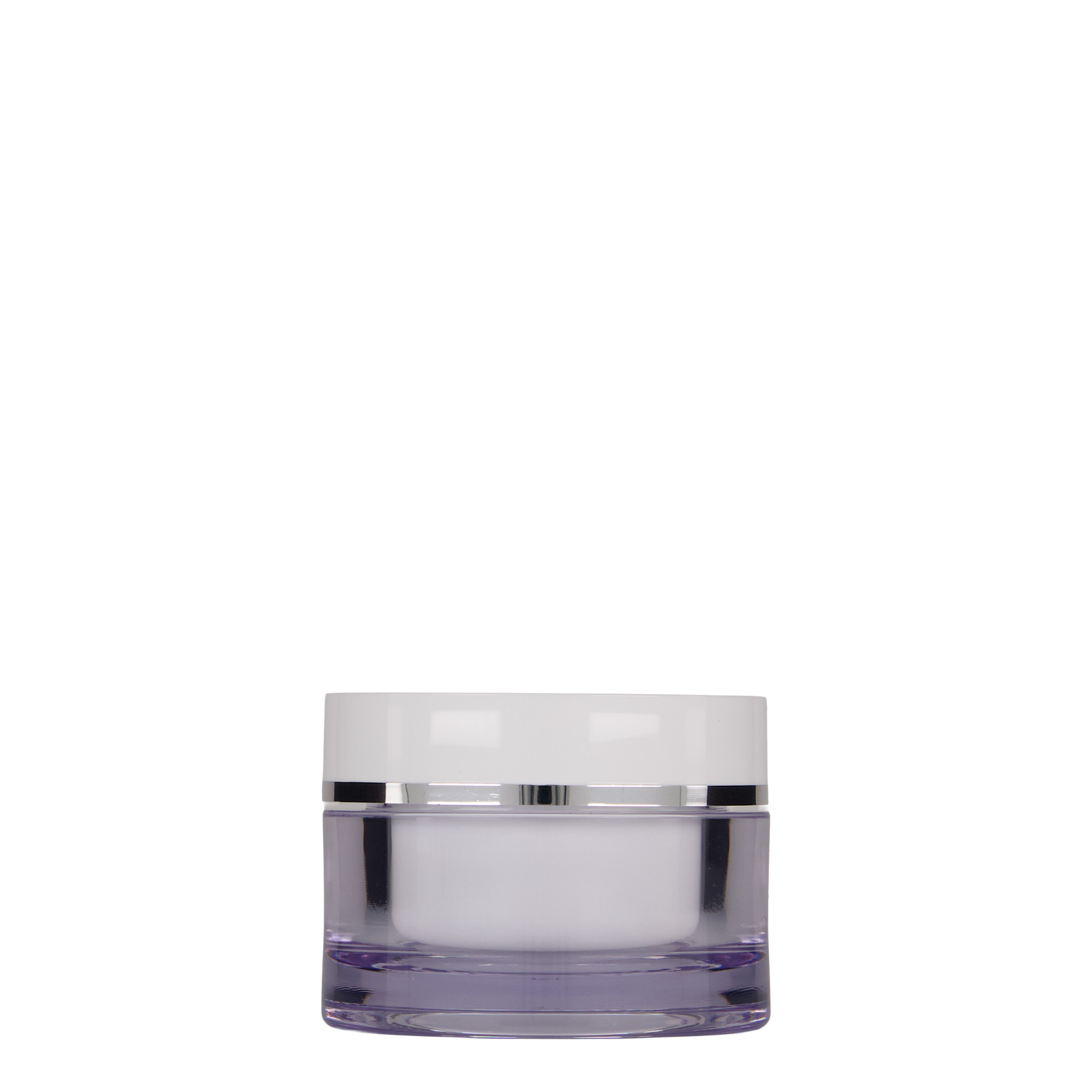 50 ml potje, SAN-kunststof, wit, opening: schroefdop 50 ml potje, SAN-kunststof, wit, opening: schroefdop