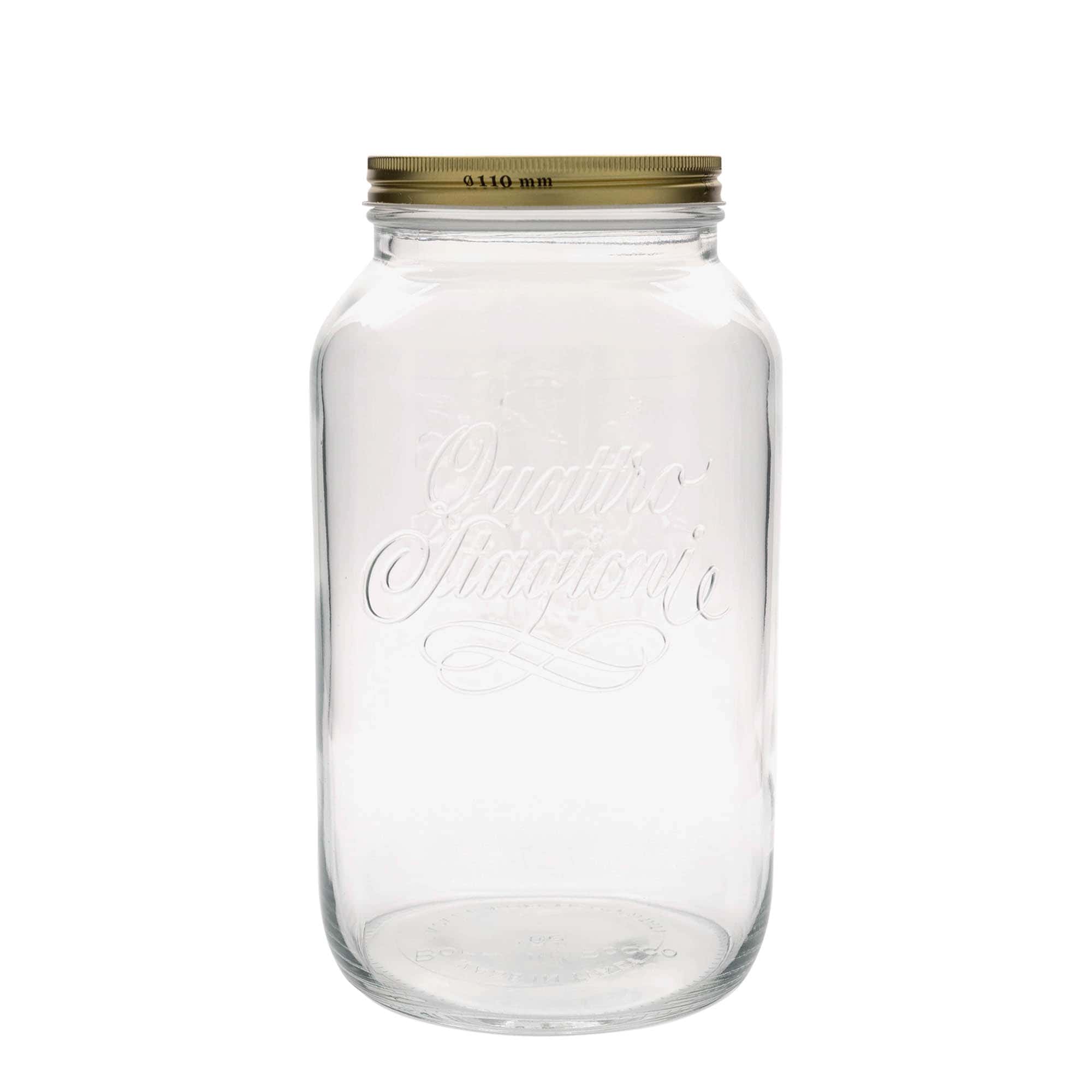 3.800 ml glas 'Quattro Stagioni', opening: schroefdop