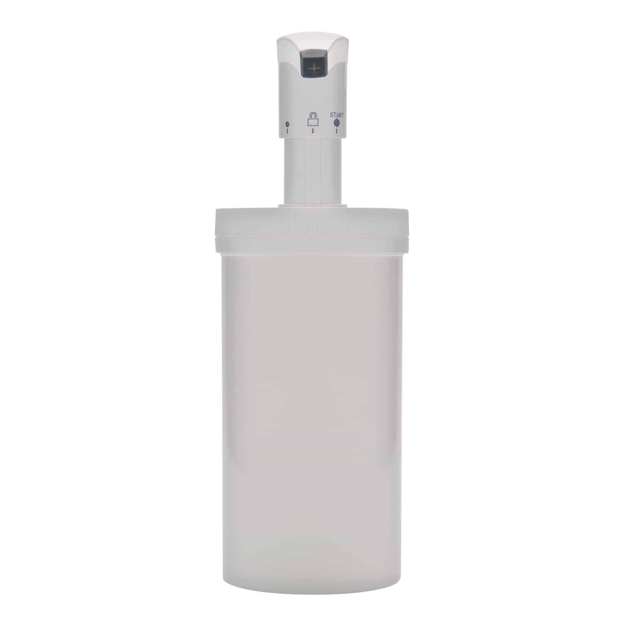 655 ml doseerfles 'Securibox', PP-kunststof, wit, opening: schroefdop