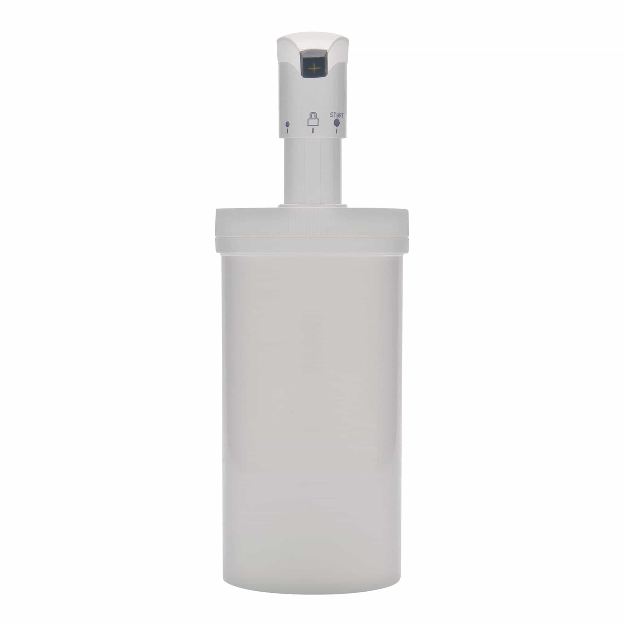 655 ml doseerfles 'Securibox', PP-kunststof, wit, opening: schroefdop