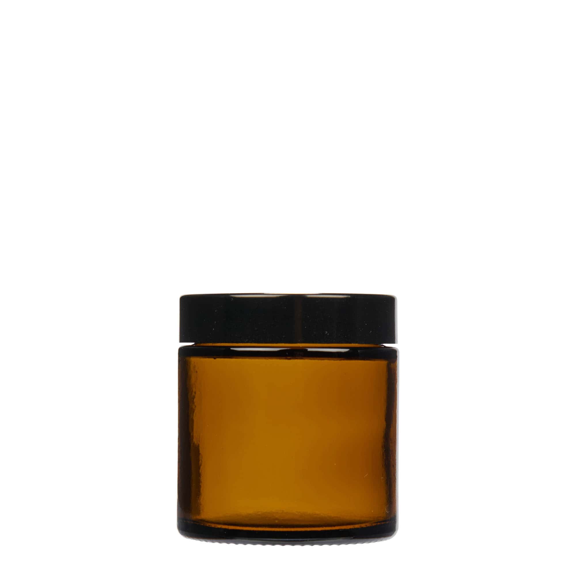 120 ml potje 'Brown Line', glas, bruin, opening: schroefdop