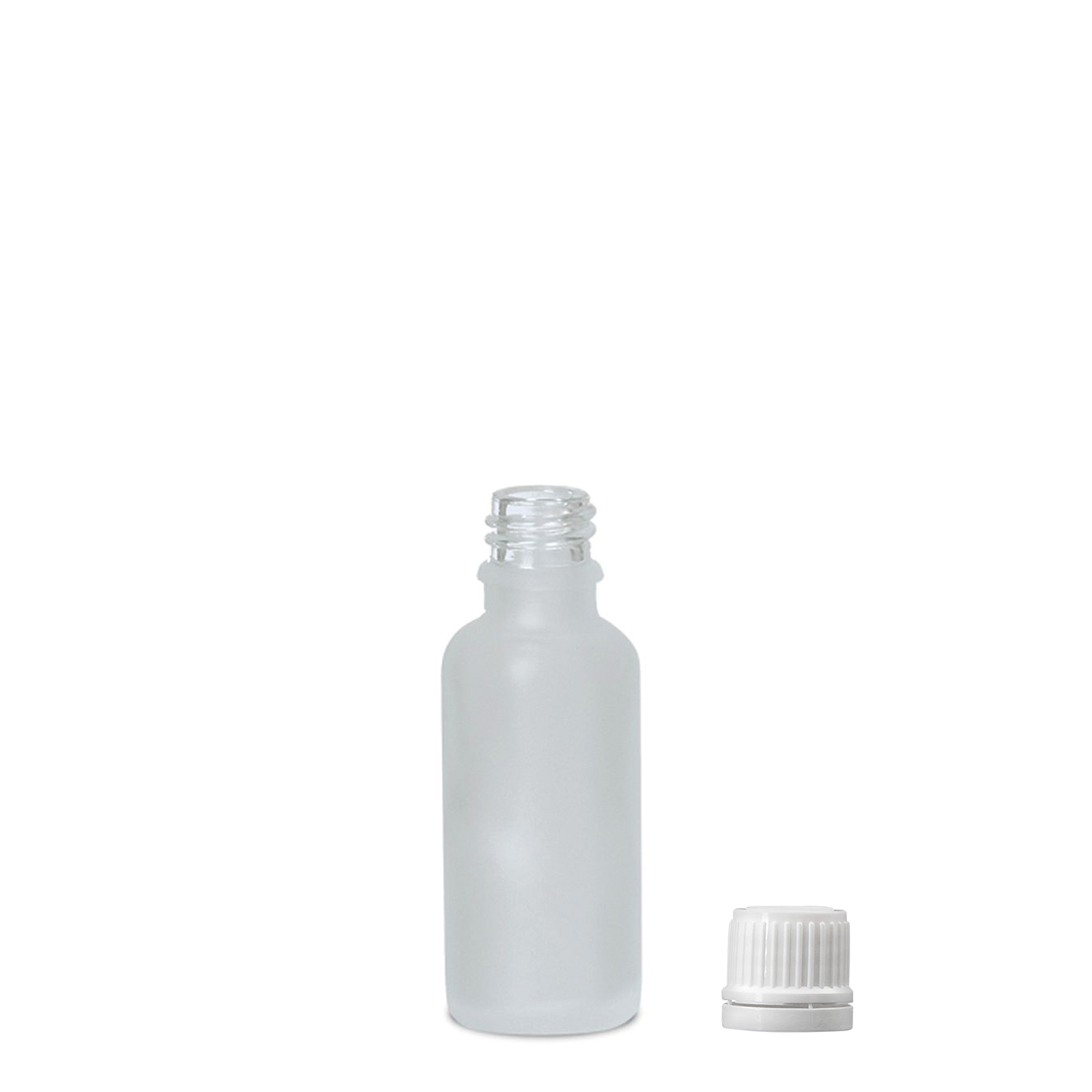 30 ml medicijnflesje, glas, geëtst, opening: DIN 18 30 ml medicijnflesje, glas, geëtst, opening: DIN 18