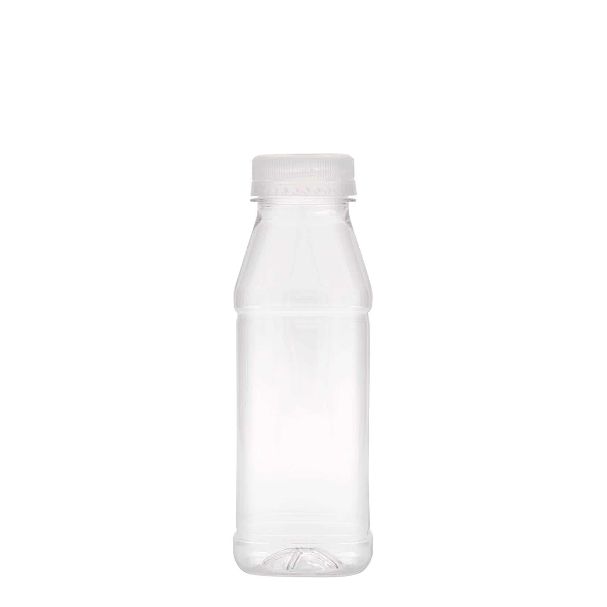 Petfles 'Milk and Juice Carré', 330 ml, vierkant, kunststof, monding: 38 mm