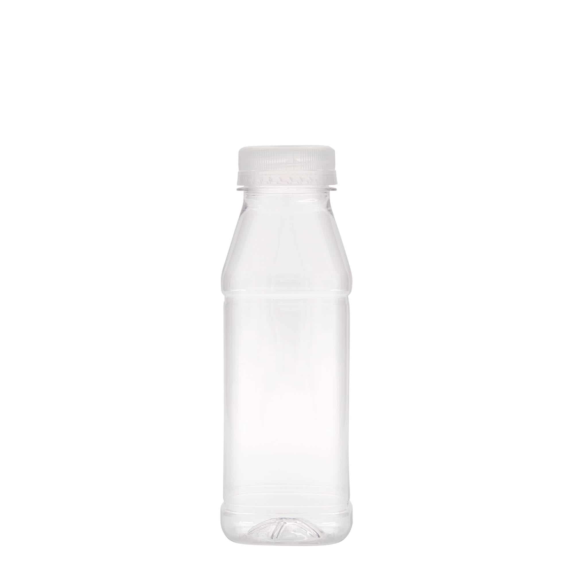 Petfles 'Milk and Juice Carré', 330 ml, vierkant, kunststof, monding: 38 mm