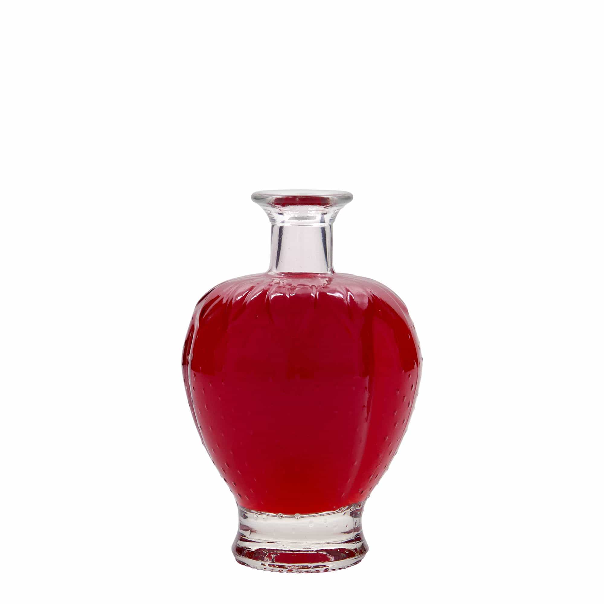 200 ml glazen fles 'Aardbei', opening: kurk 200 ml glazen fles 'Aardbei', opening: kurk
