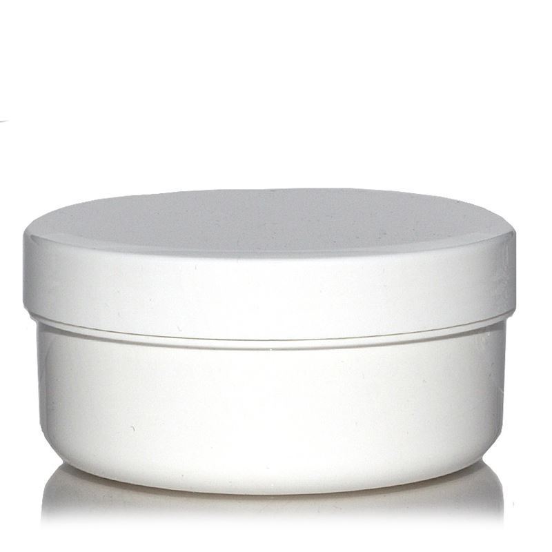 Plastic pot 'White Line', 250 ml, PP, wit, monding: schroefsluiting