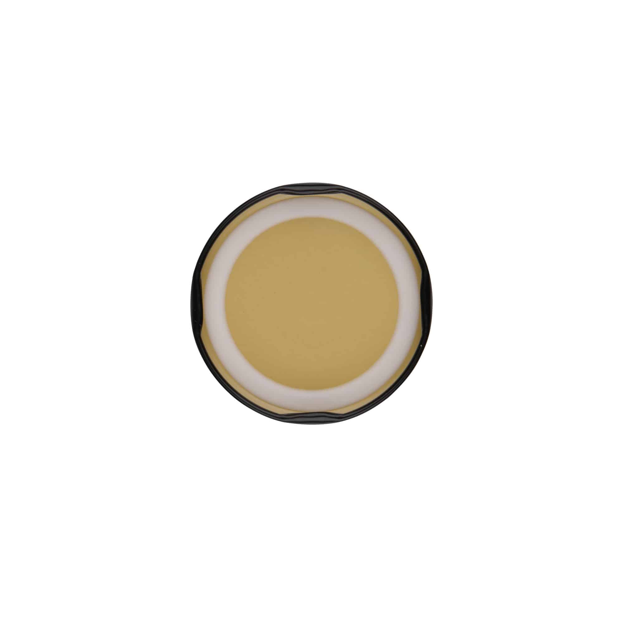 Twist-off-deksel, witblik, zwart, voor opening: TO 58