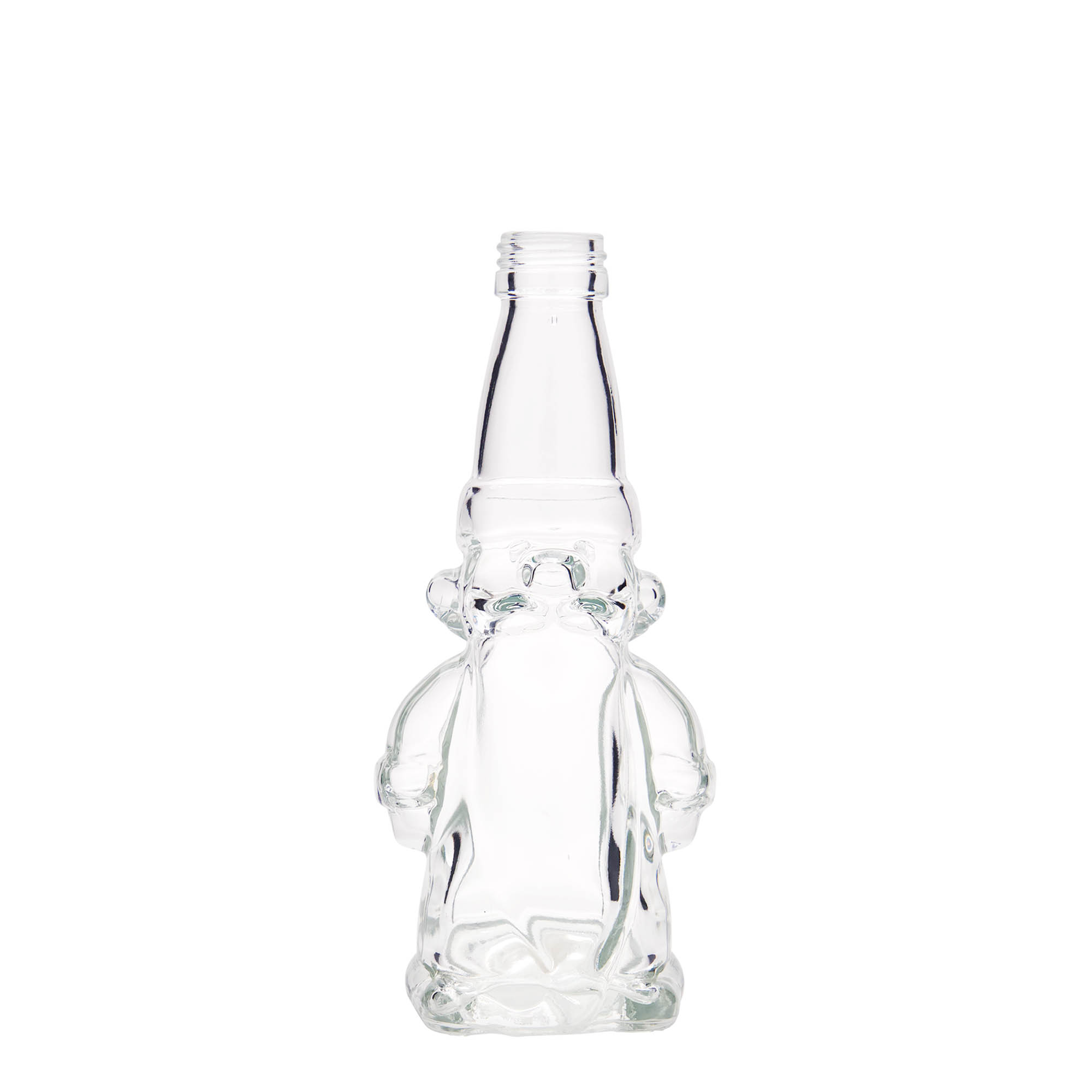 200 ml glazen fles 'Kerstkabouter', mondstuk: PP 28 200 ml glazen fles 'Kerstkabouter', mondstuk: PP 28