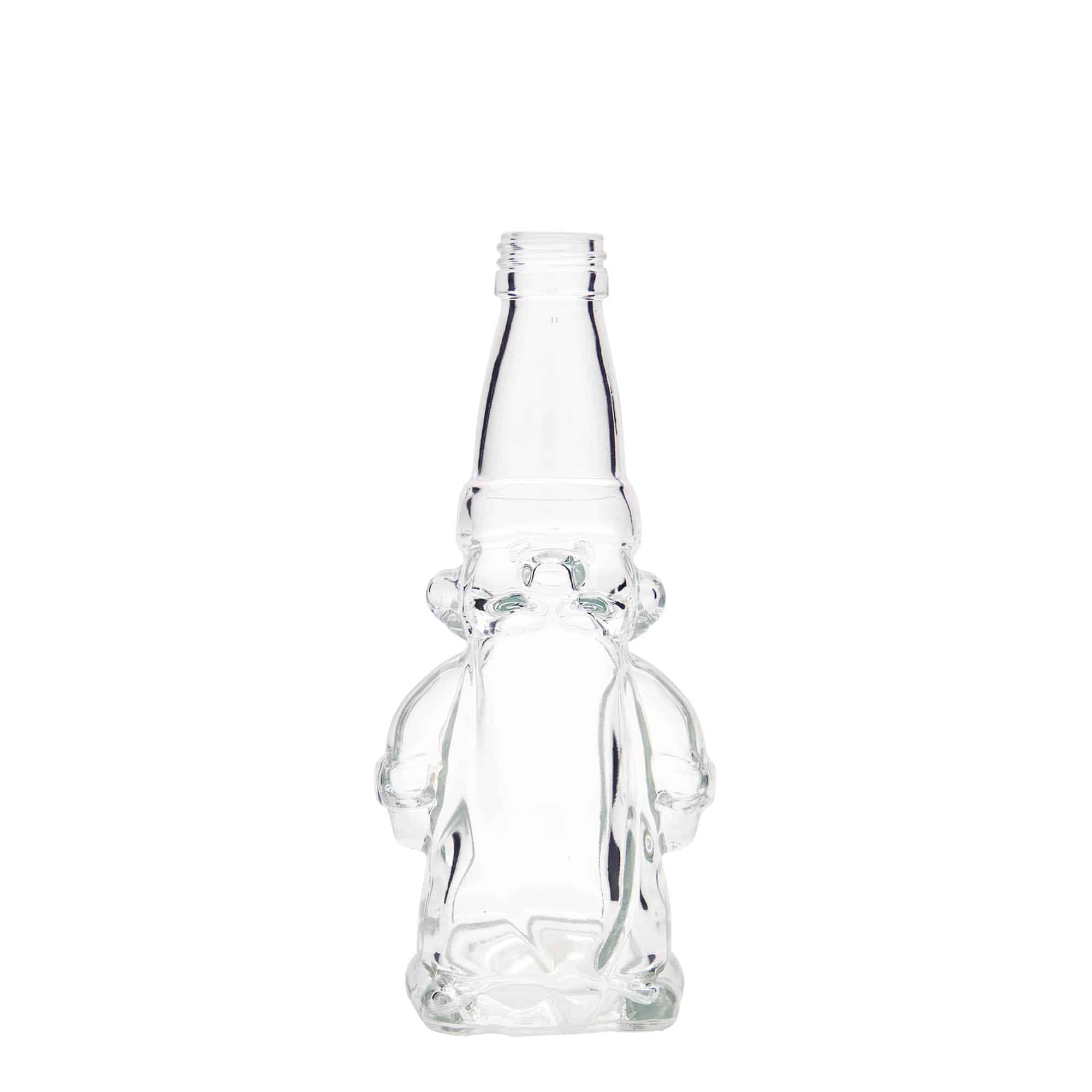 200 ml glazen fles 'Kerstkabouter', mondstuk: PP 28