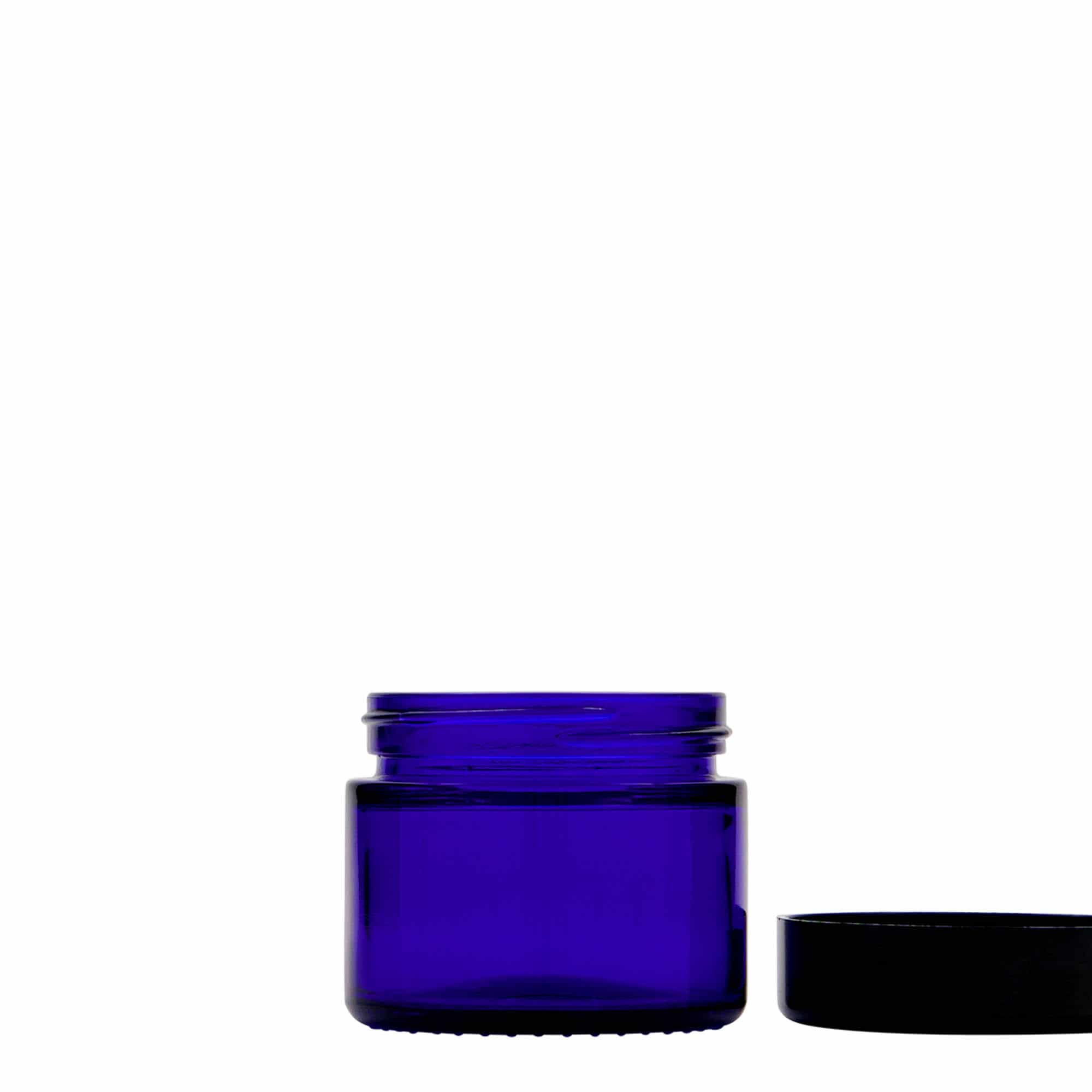 Potje 'Blue Edition', 50 ml, glas, koningsblauw, monding: schroefsluiting