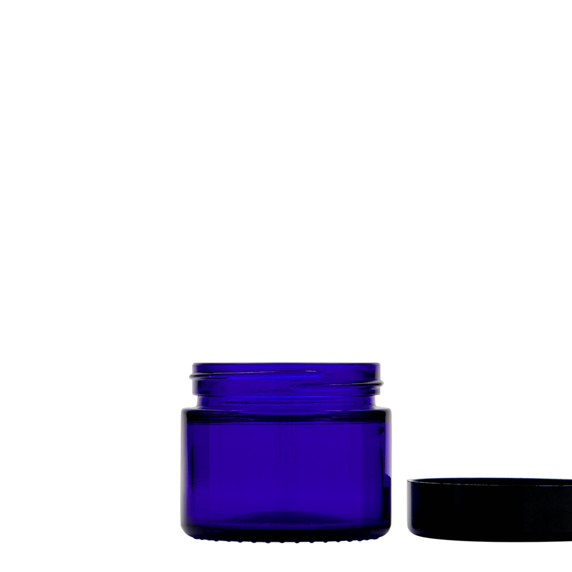 50 ml potje 'Blue Edition', glas, koningsblauw, opening: schroefdop 50 ml potje 'Blue Edition', glas, koningsblauw, opening: schroefdop