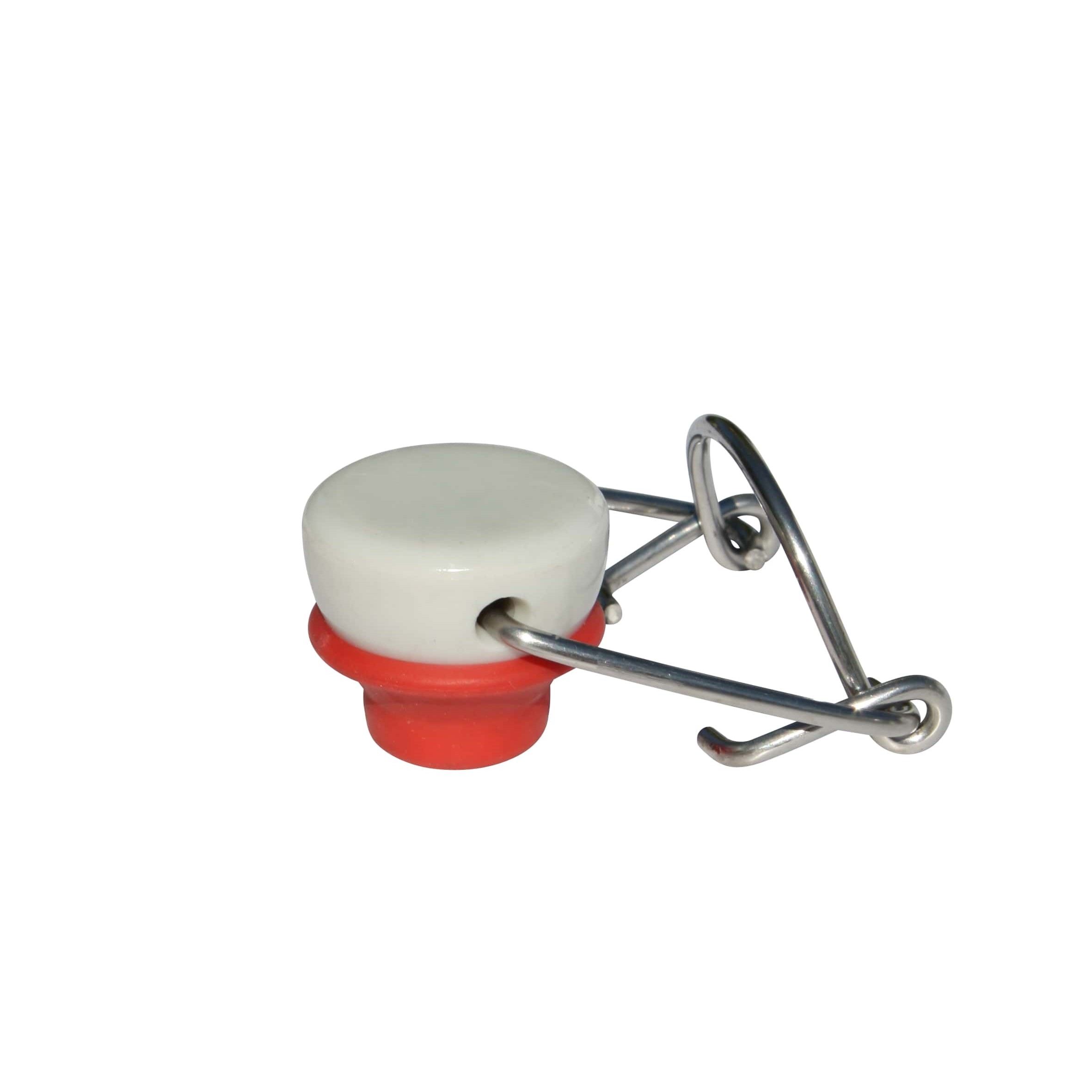 Beugelvergrendeling speciale maat, kunststof, rood-wit Beugelvergrendeling speciale maat, kunststof, rood-wit