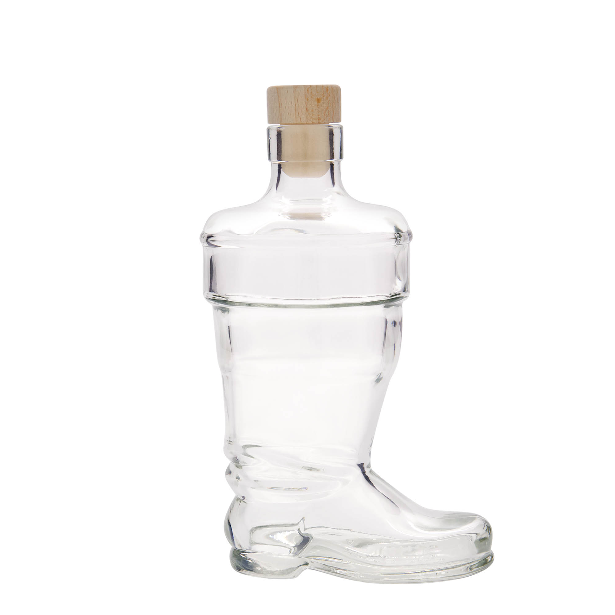 350 ml glazen fles 'laars', opening: kurk 350 ml glazen fles 'laars', opening: kurk