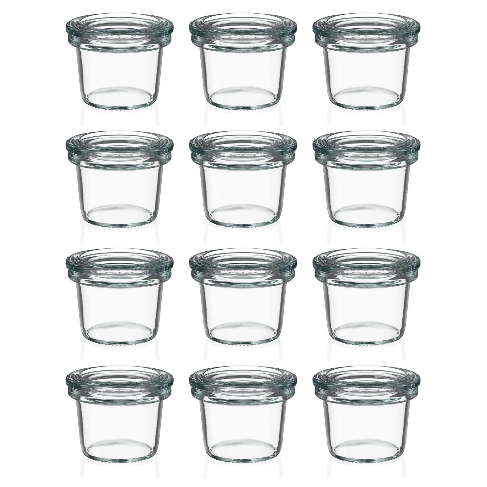 12x 35 ml WECK-stortglas met glazen deksel RR 40
