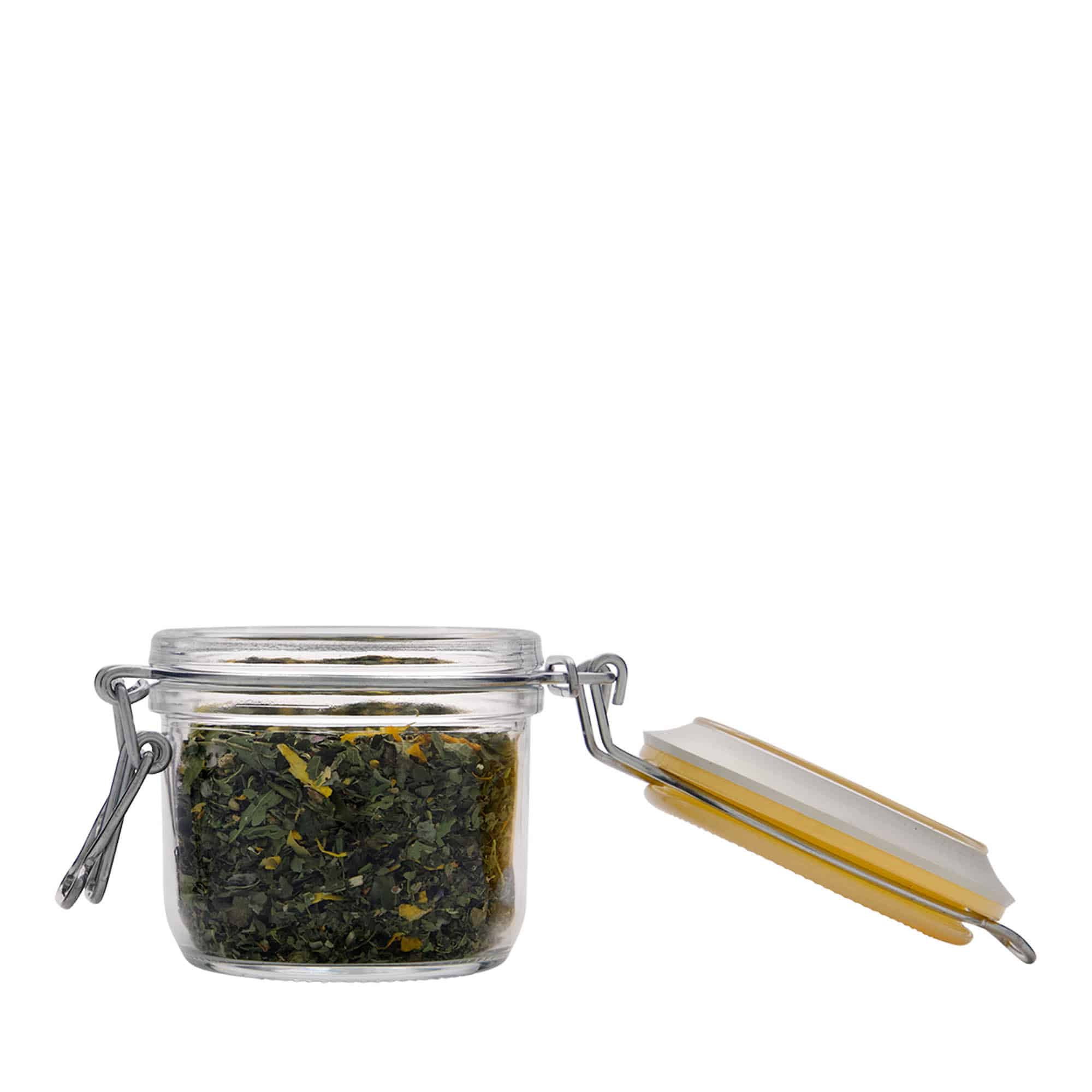 200 ml beugelfles 'Fido', geel, opening: beugelsluiting