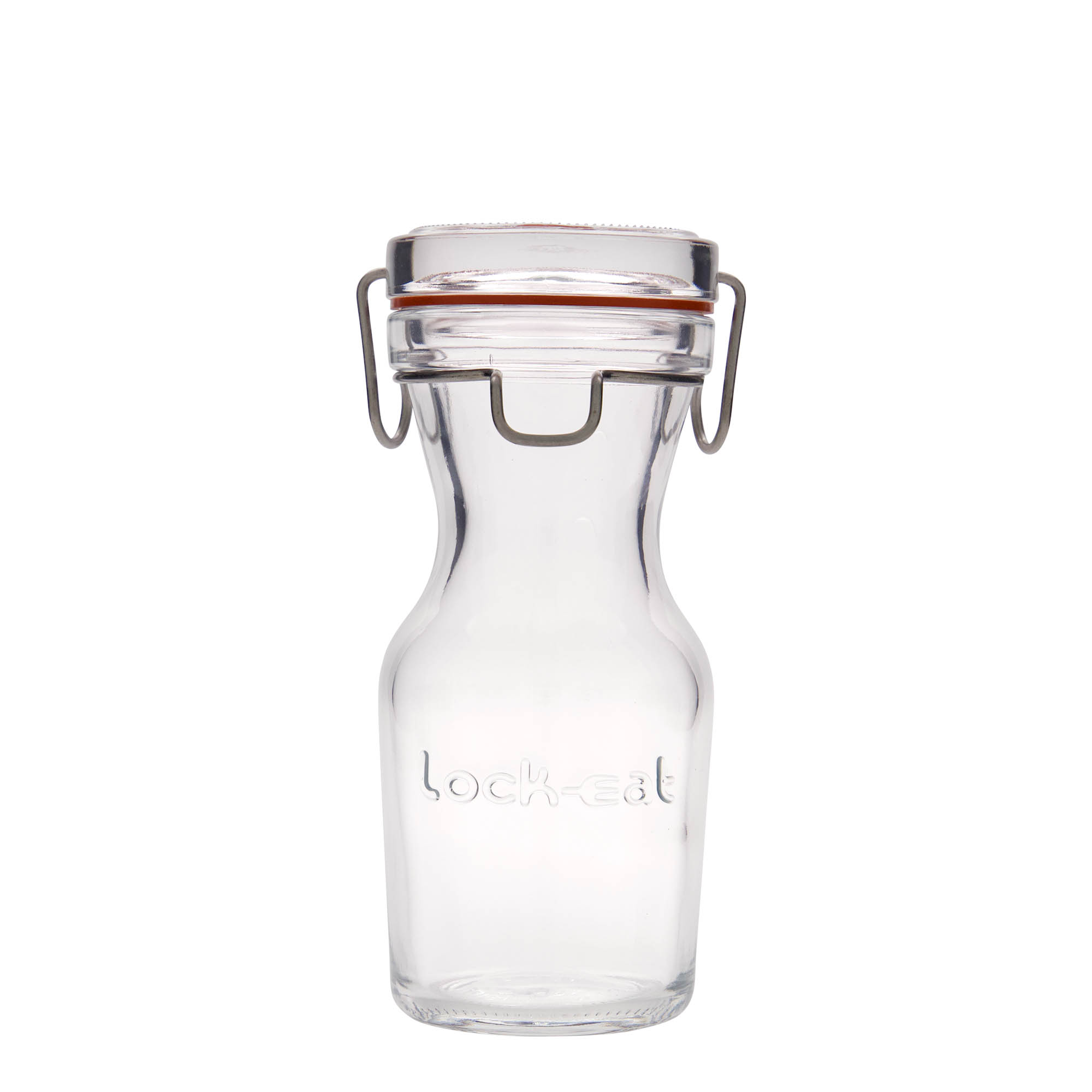 250 ml glazen karaf 'Lock-Eat', mondstuk: draadsluiting
