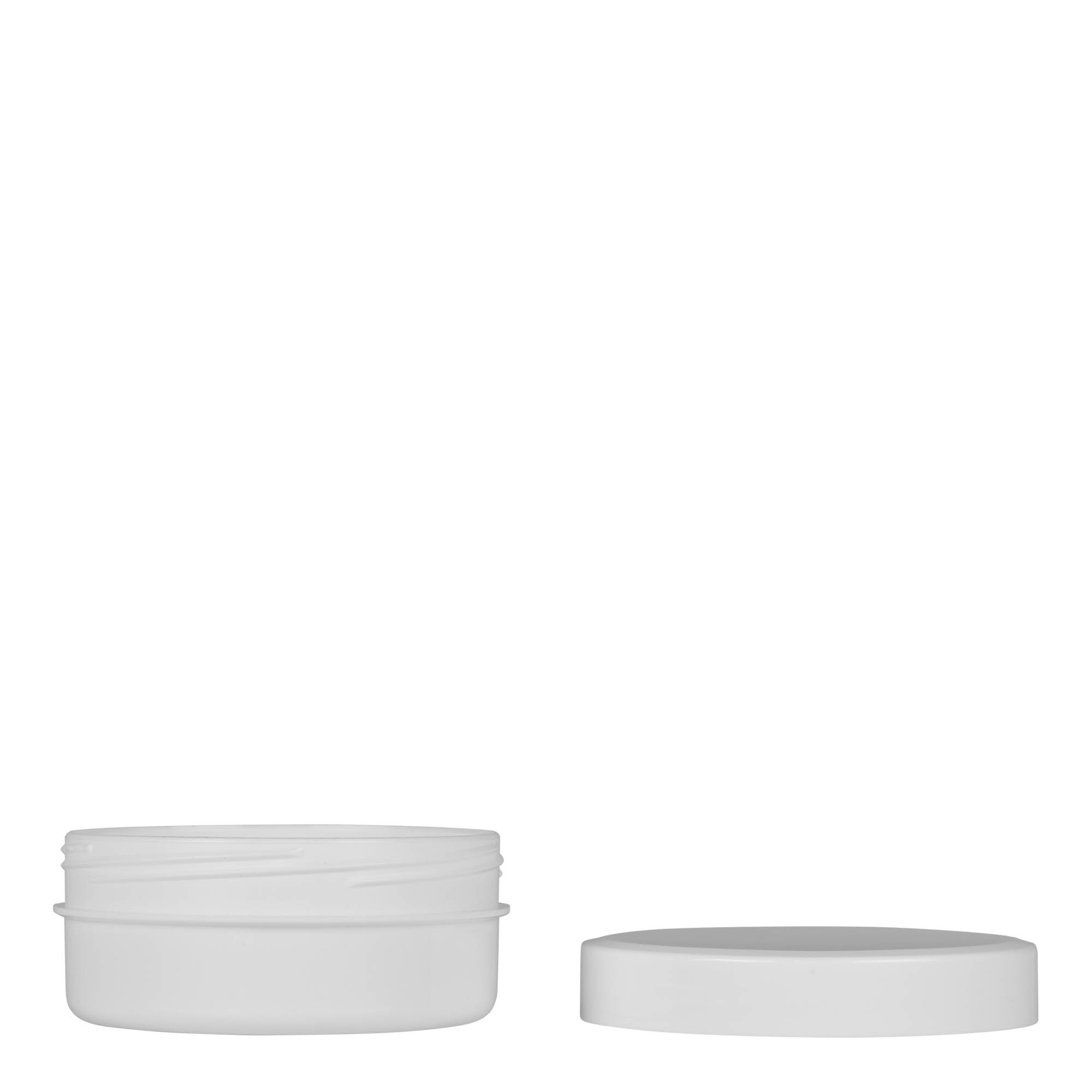 125 ml kunststofbus 'White Line', PP, wit, opening: schroefdop 125 ml kunststofbus 'White Line', PP, wit, opening: schroefdop