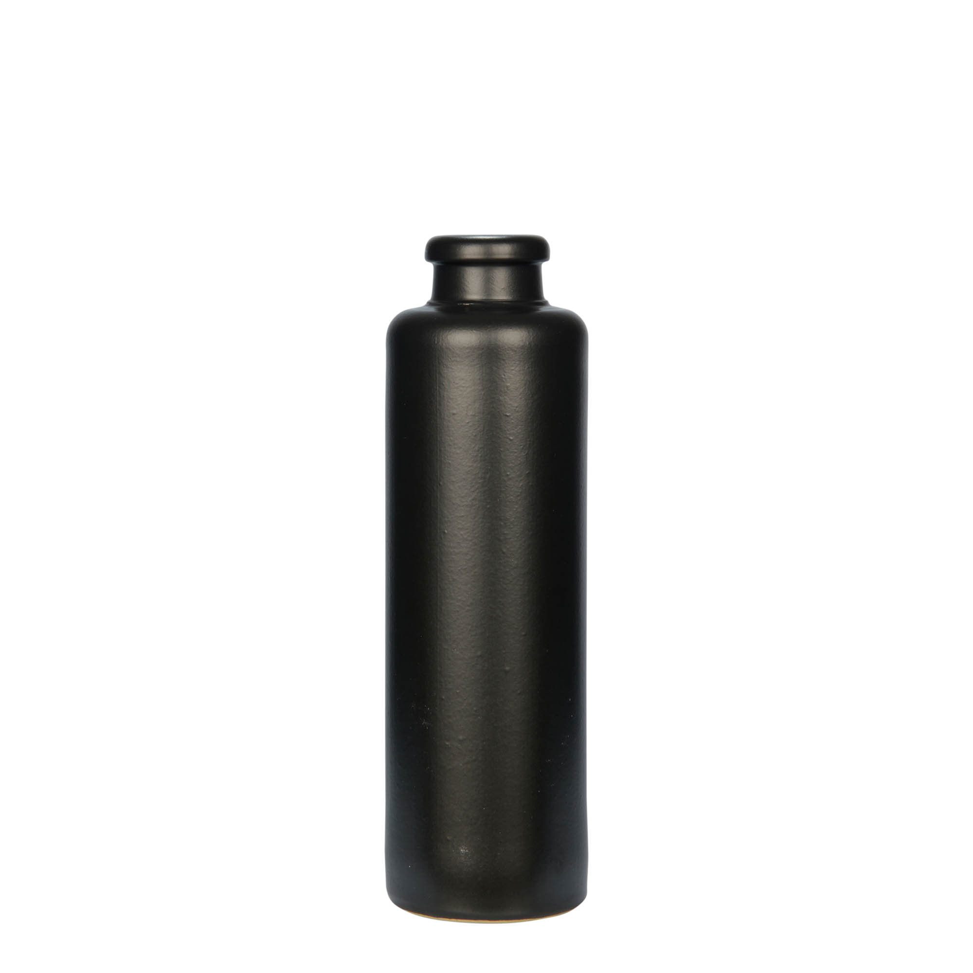 200 ml kleipot, steengoed, zwart, opening: kurk