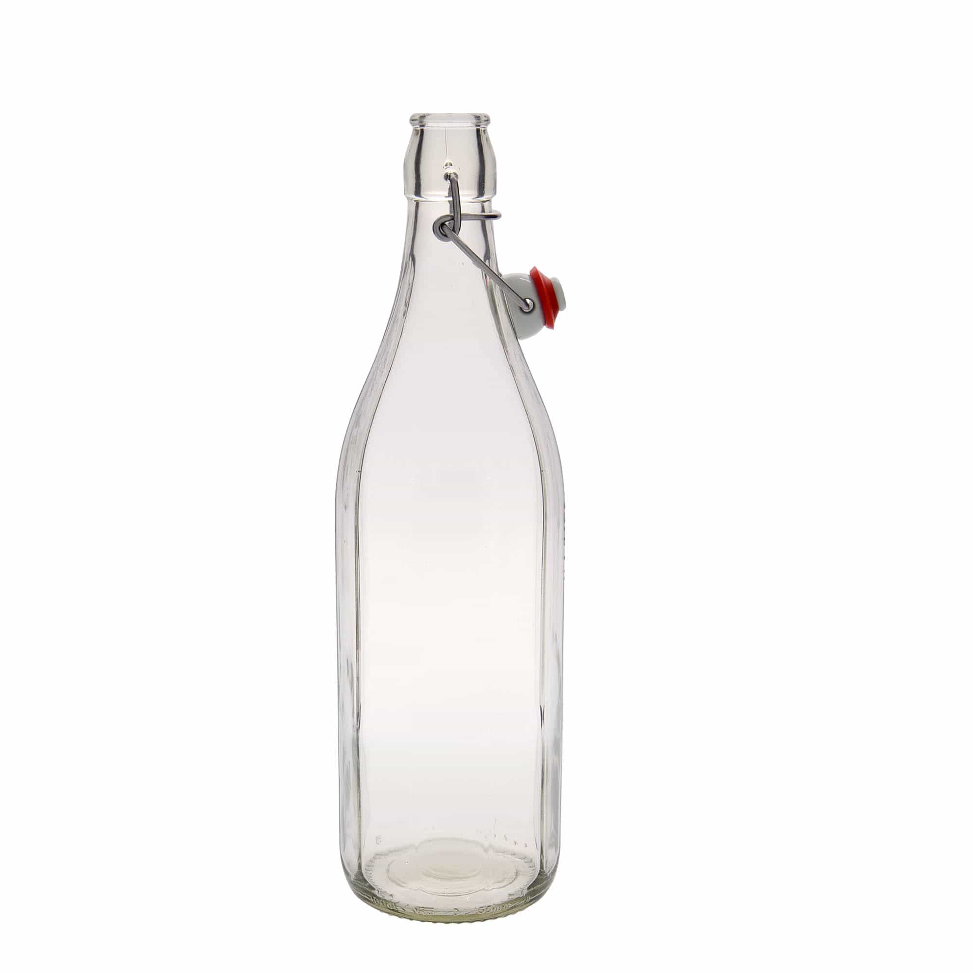 1.000 ml glazen fles 'Bravo' #, tienhoekig, mondstuk: beugelverschluss 1.000 ml glazen fles 'Bravo' #, tienhoekig, mondstuk: beugelverschluss