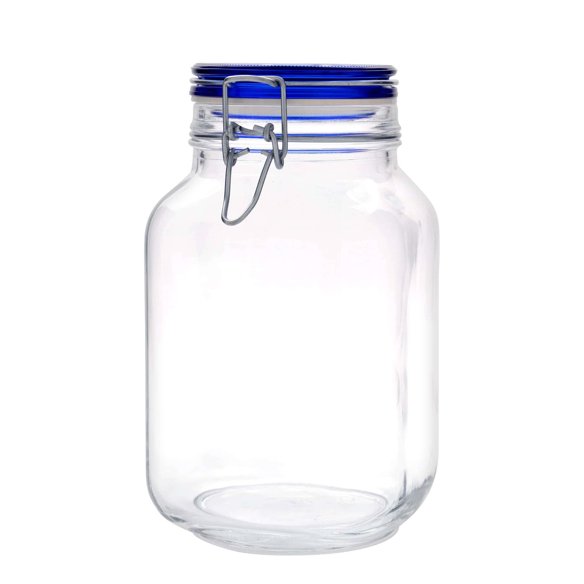 2.000 ml Drahtbügelglas 'Fido' Blue Top, vierkant, opening: draaisluiting met beugel