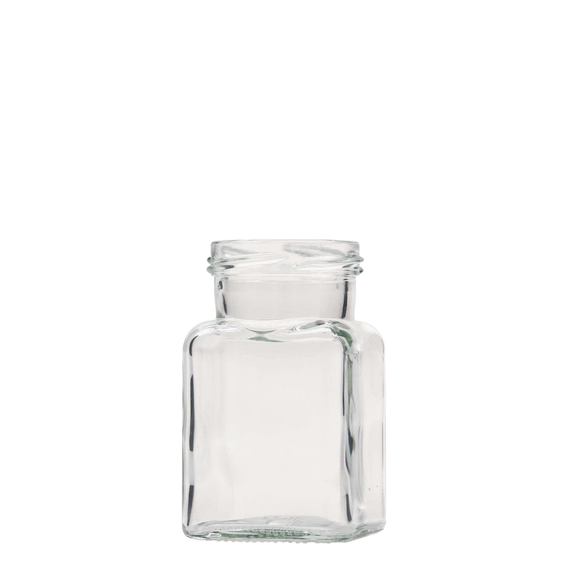 Vierkante pot, 150 ml, monding: twist-off (TO 53) Vierkante pot, 150 ml, monding: twist-off (TO 53)