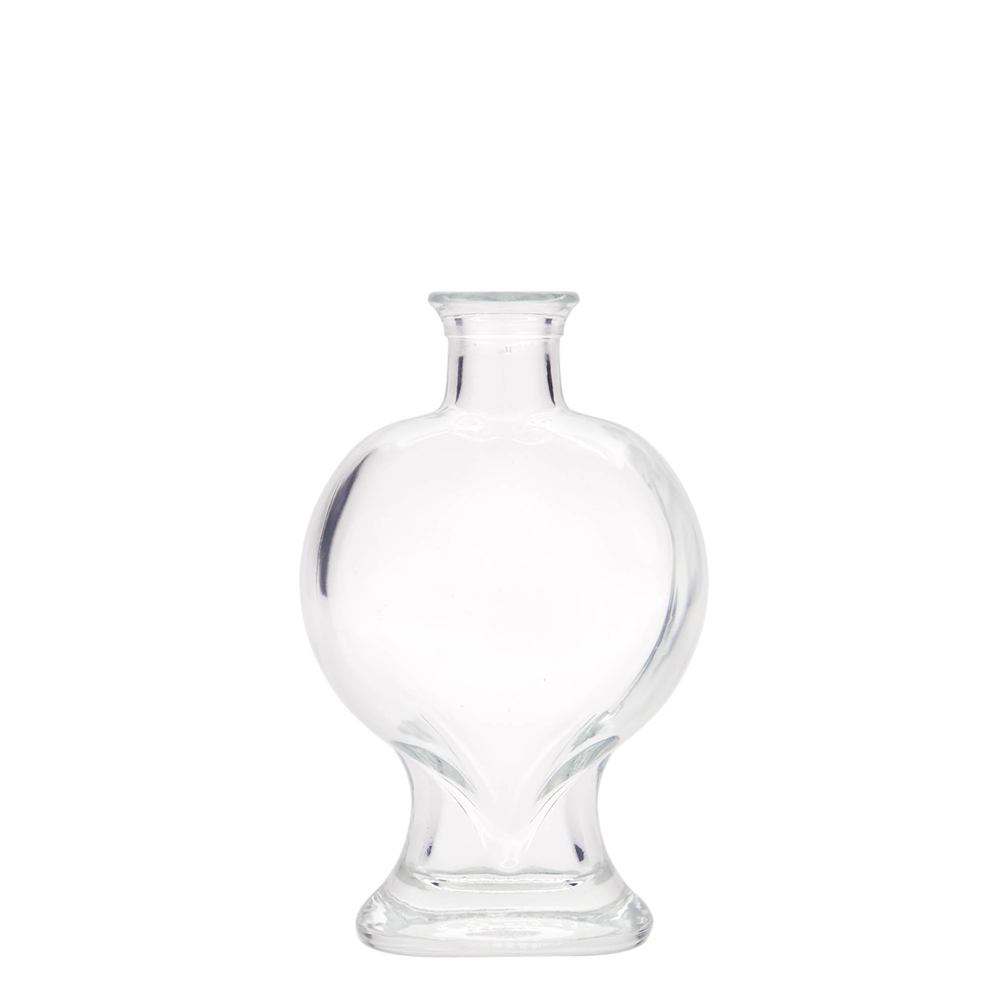 200 ml glazen fles 'Hart', opening: kurk