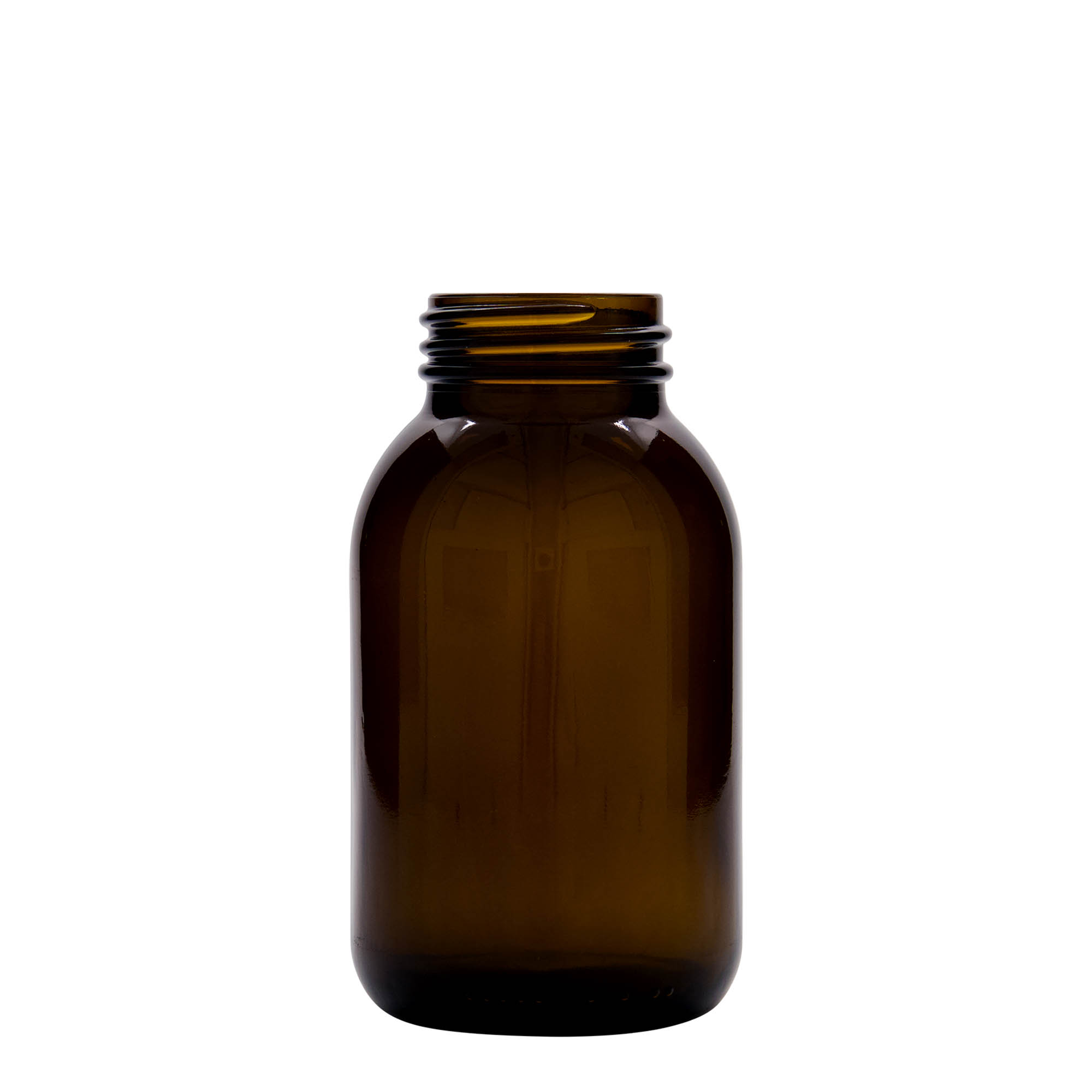 500 ml wijde hals glas, bruin, opening: DIN 55 500 ml wijde hals glas, bruin, opening: DIN 55