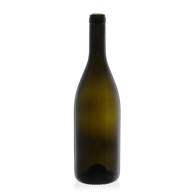 Wijnfles 'Tiffany', 750 ml, antiekgroen, monding: kurk