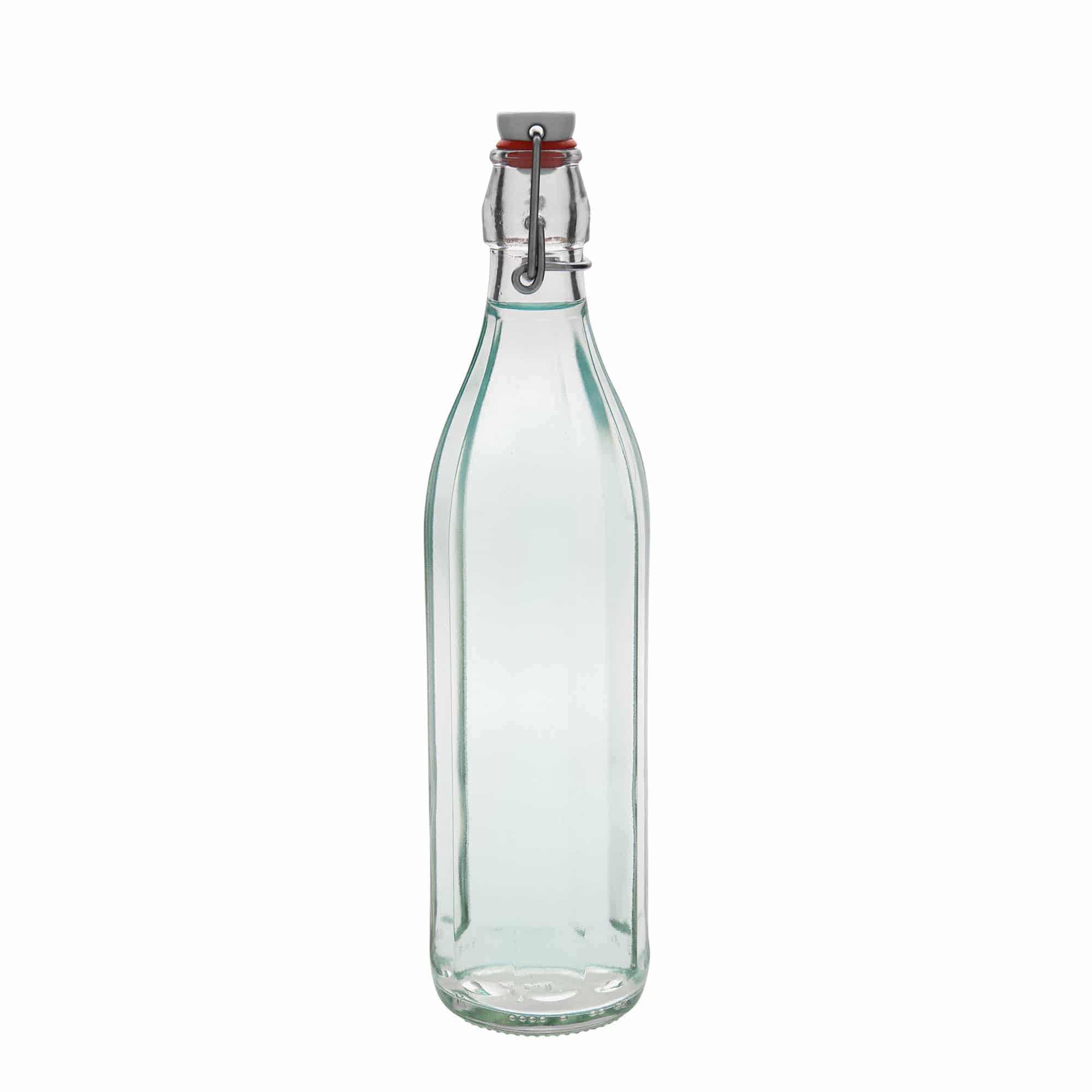 750 ml glazen fles 'Bravo', tienkantig, hals: beugelverschluss