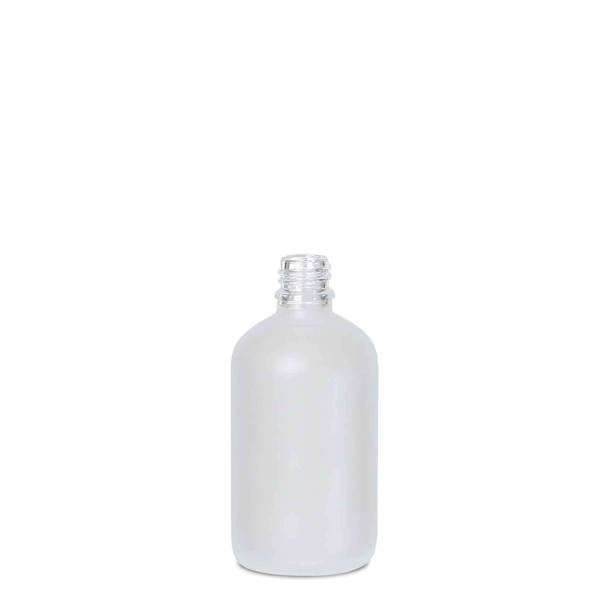 100 ml medicijnflesje, glas, mat, opening: DIN 18