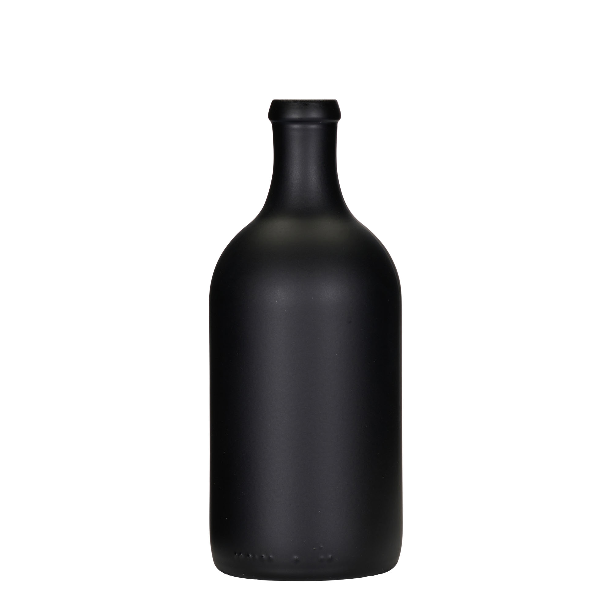 500 ml glazen fles 'Ginevra Leggera', zwart, opening: kurk 500 ml glazen fles 'Ginevra Leggera', zwart, opening: kurk