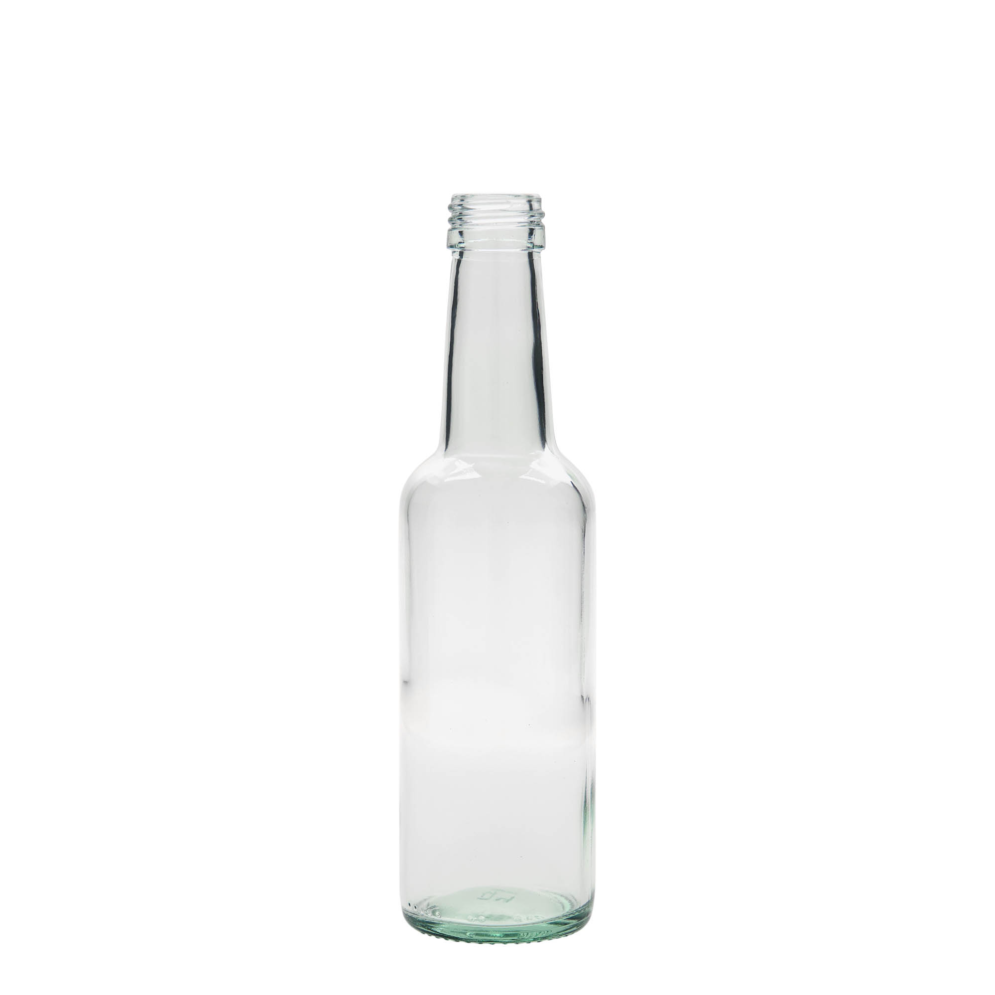 250 ml glazen fles met rechte hals, opening: PP 28 250 ml glazen fles met rechte hals, opening: PP 28