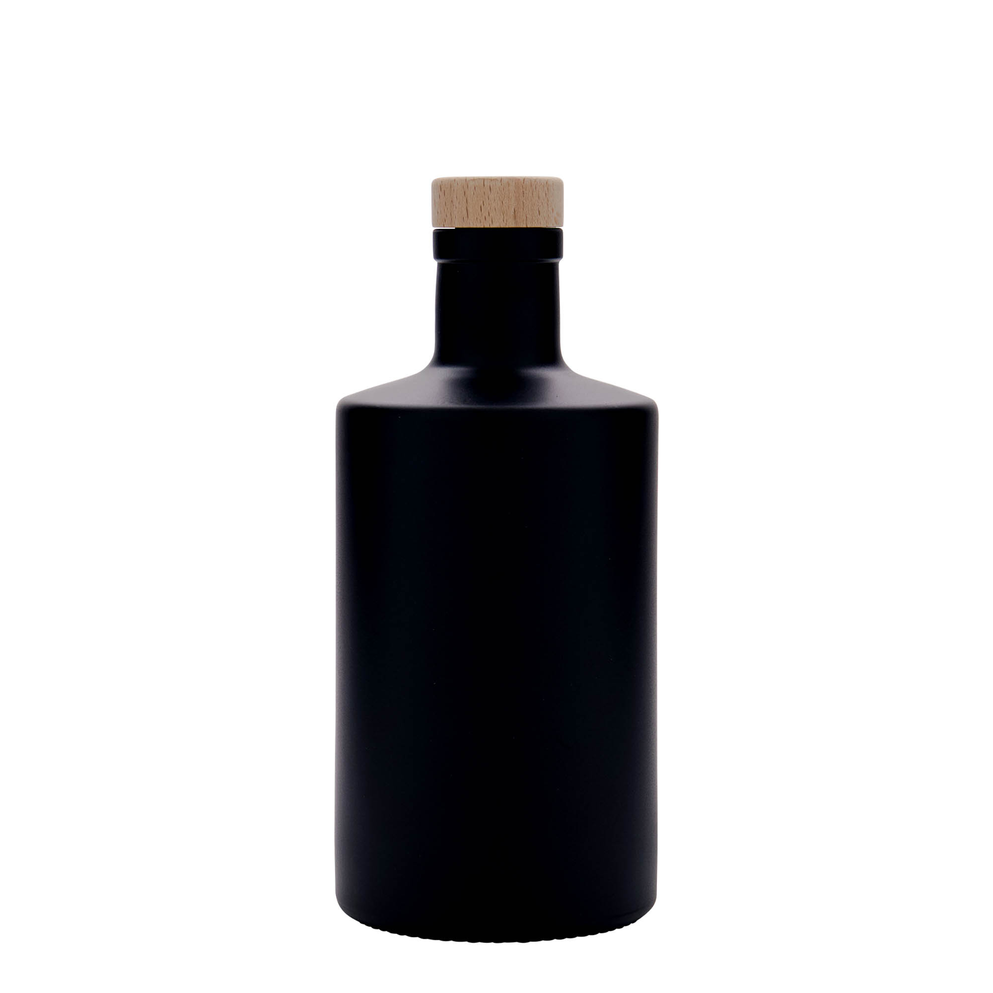 500 ml glazen fles 'Caroline', zwart, opening: kurk 500 ml glazen fles 'Caroline', zwart, opening: kurk